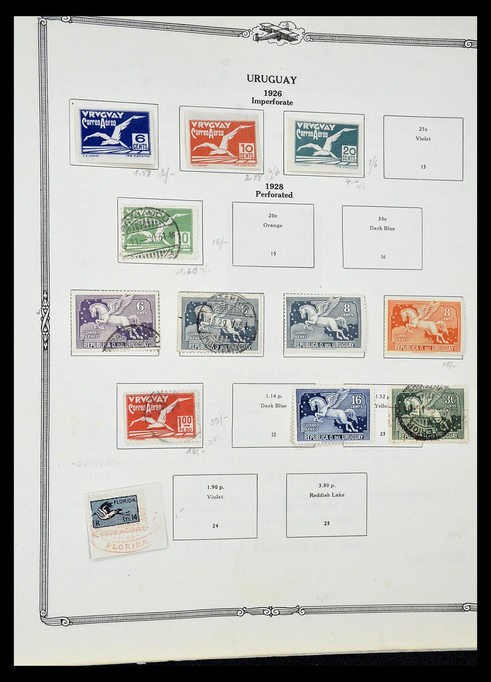 34905 083 - Postzegelverzameling 34905 Wereld luchtpostzegels 1919-1931.