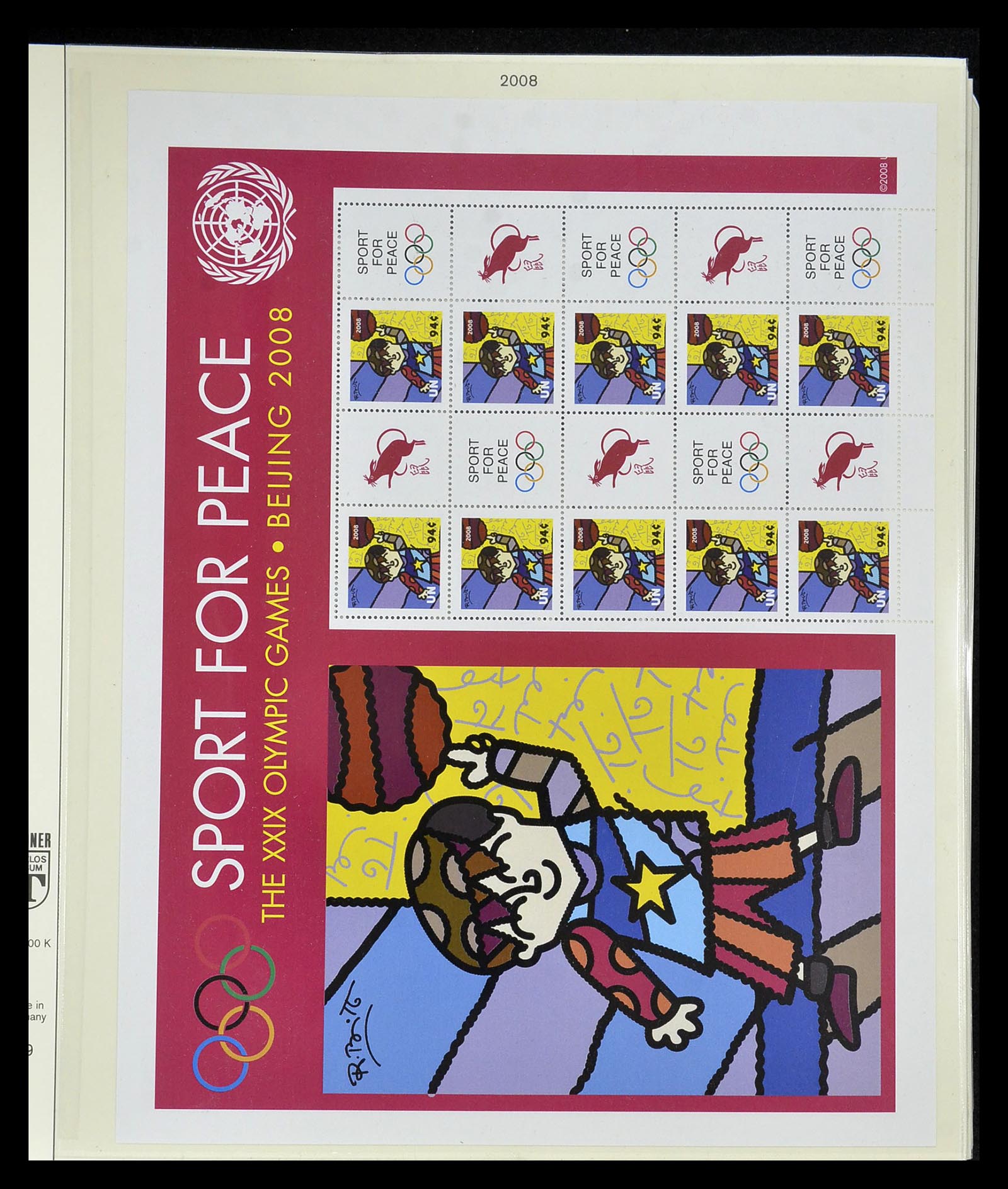34907 001 - Postzegelverzameling 34907 Verenigde Naties persoonlijke vellen 2006-