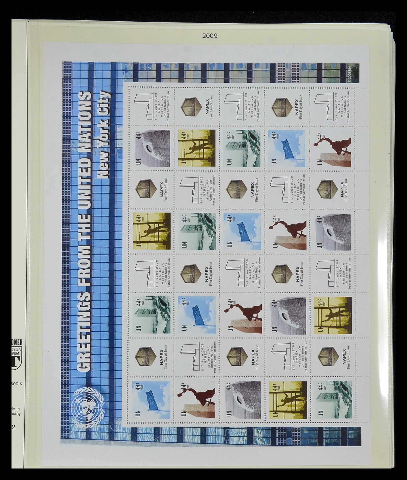 34907 003 - Stamp Collection 34907 United Nations Personal Sheets 2006-2016.