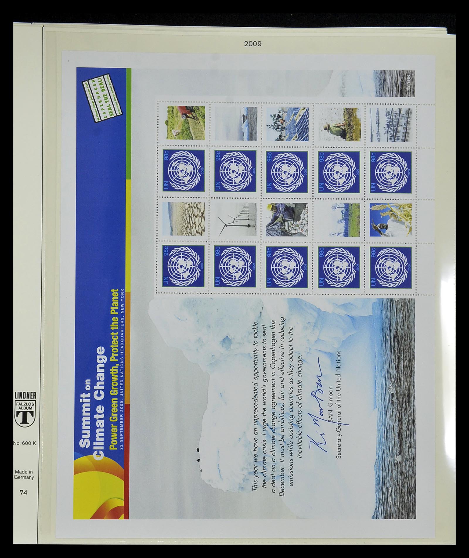 34907 005 - Stamp Collection 34907 United Nations Personal Sheets 2006-2016.