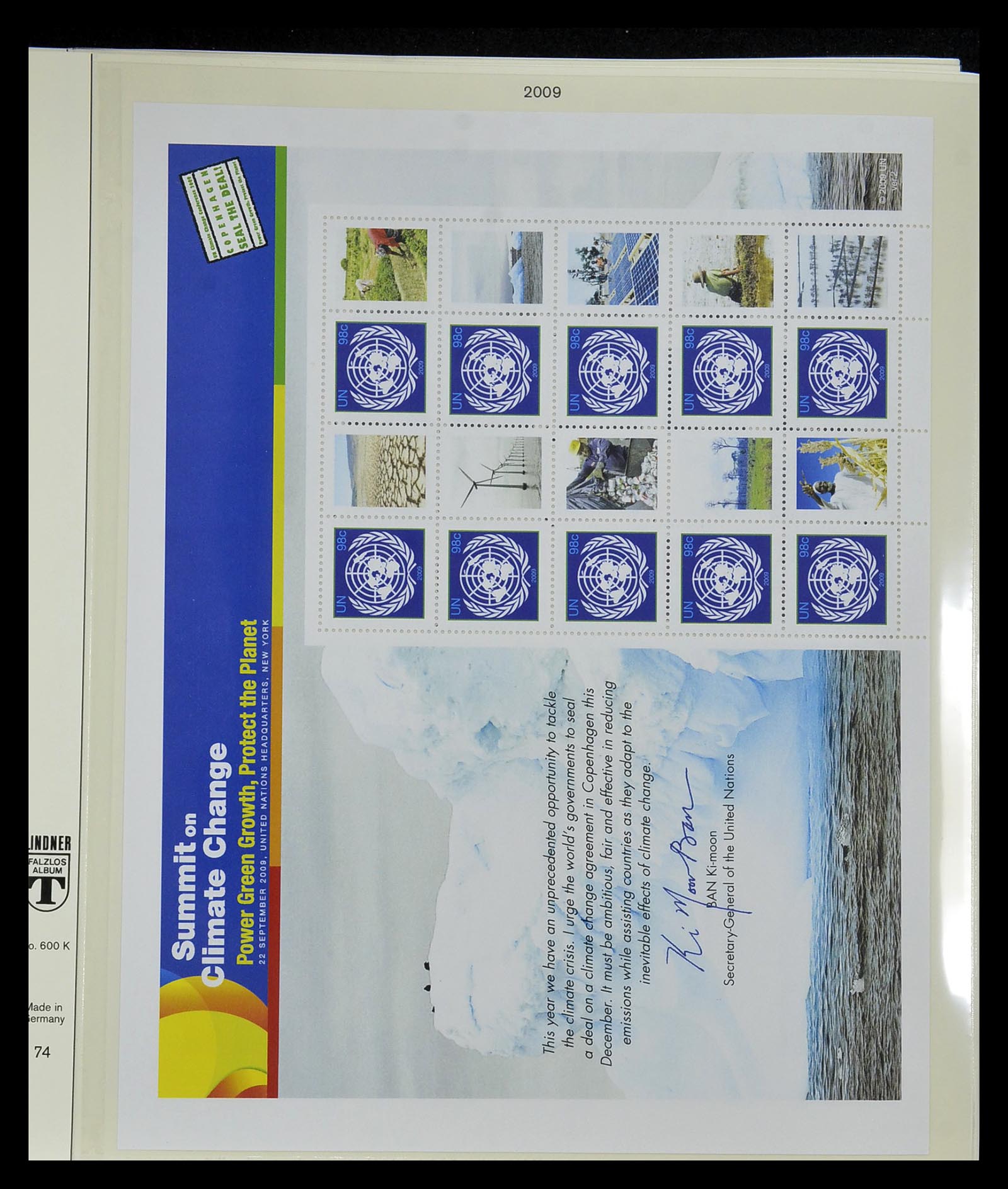 34907 006 - Stamp Collection 34907 United Nations Personal Sheets 2006-2016.
