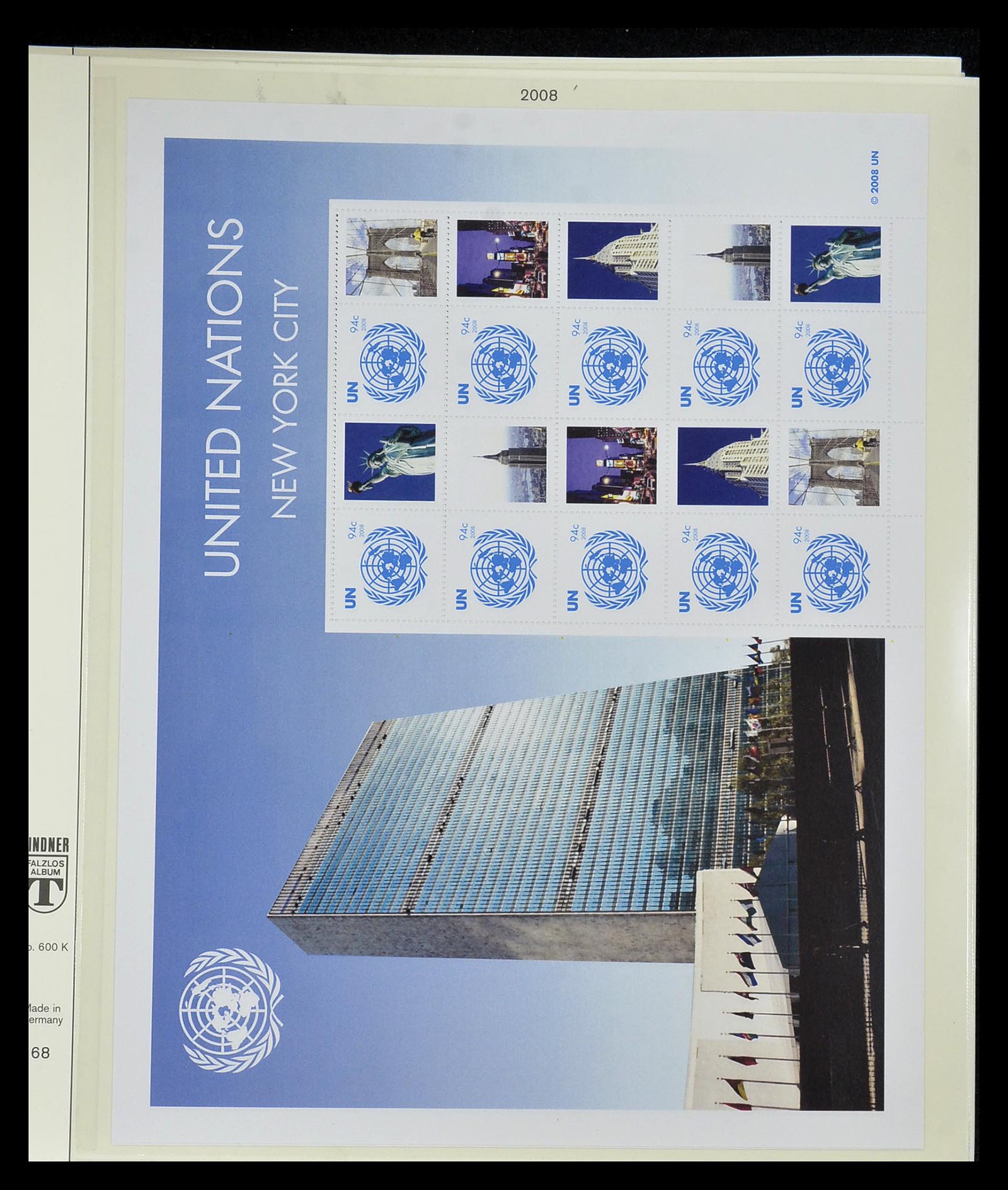 34907 009 - Stamp Collection 34907 United Nations Personal Sheets 2006-2016.