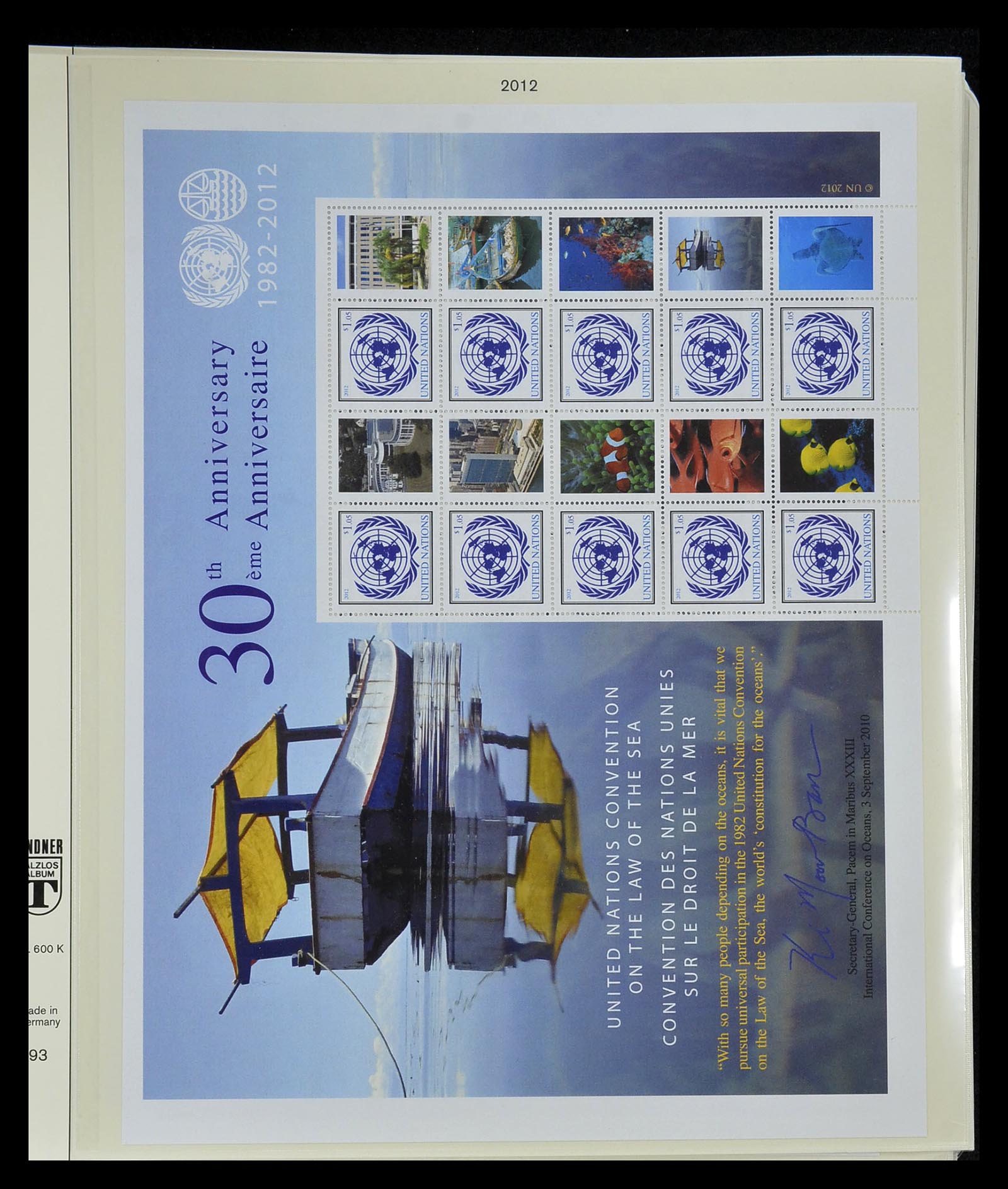 34907 010 - Stamp Collection 34907 United Nations Personal Sheets 2006-2016.