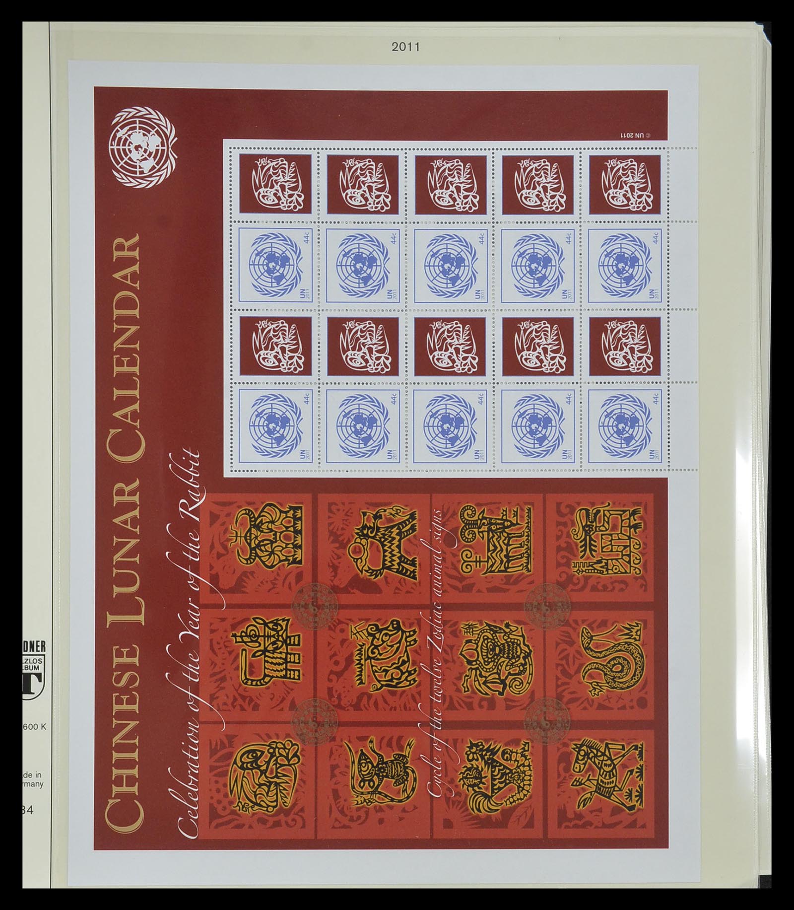 34907 011 - Stamp Collection 34907 United Nations Personal Sheets 2006-2016.