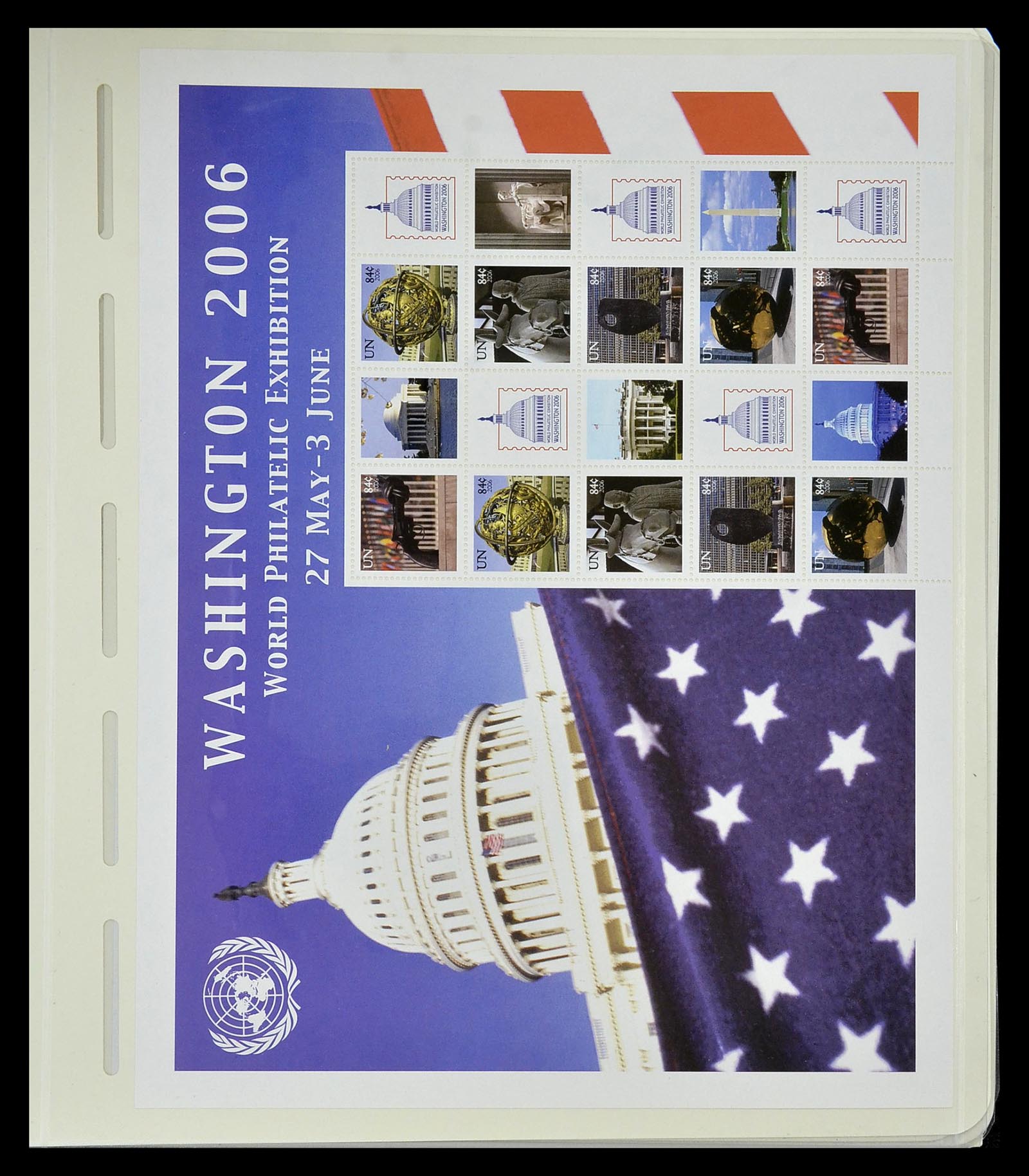 34907 014 - Stamp Collection 34907 United Nations Personal Sheets 2006-2016.