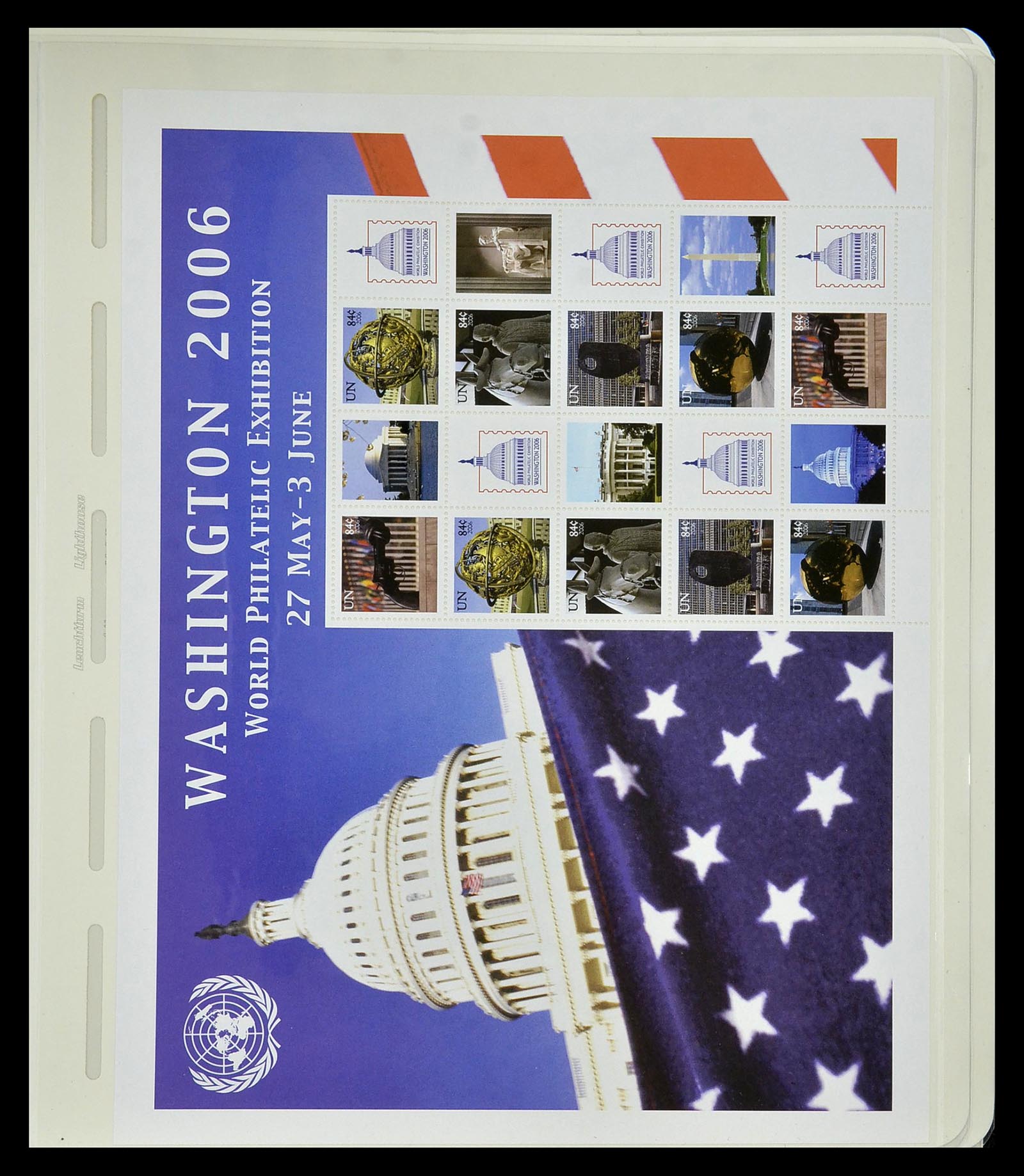 34907 015 - Stamp Collection 34907 United Nations Personal Sheets 2006-2016.