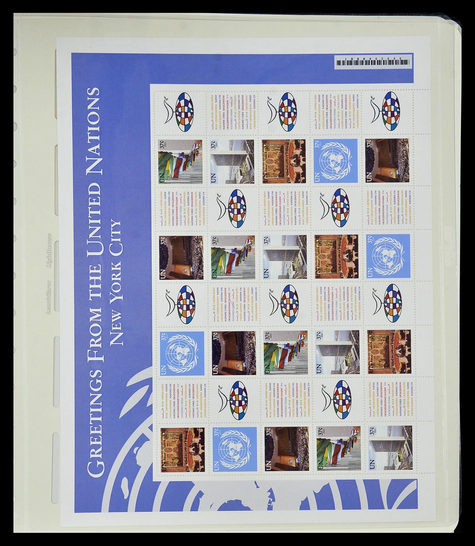 34907 019 - Stamp Collection 34907 United Nations Personal Sheets 2006-2016.