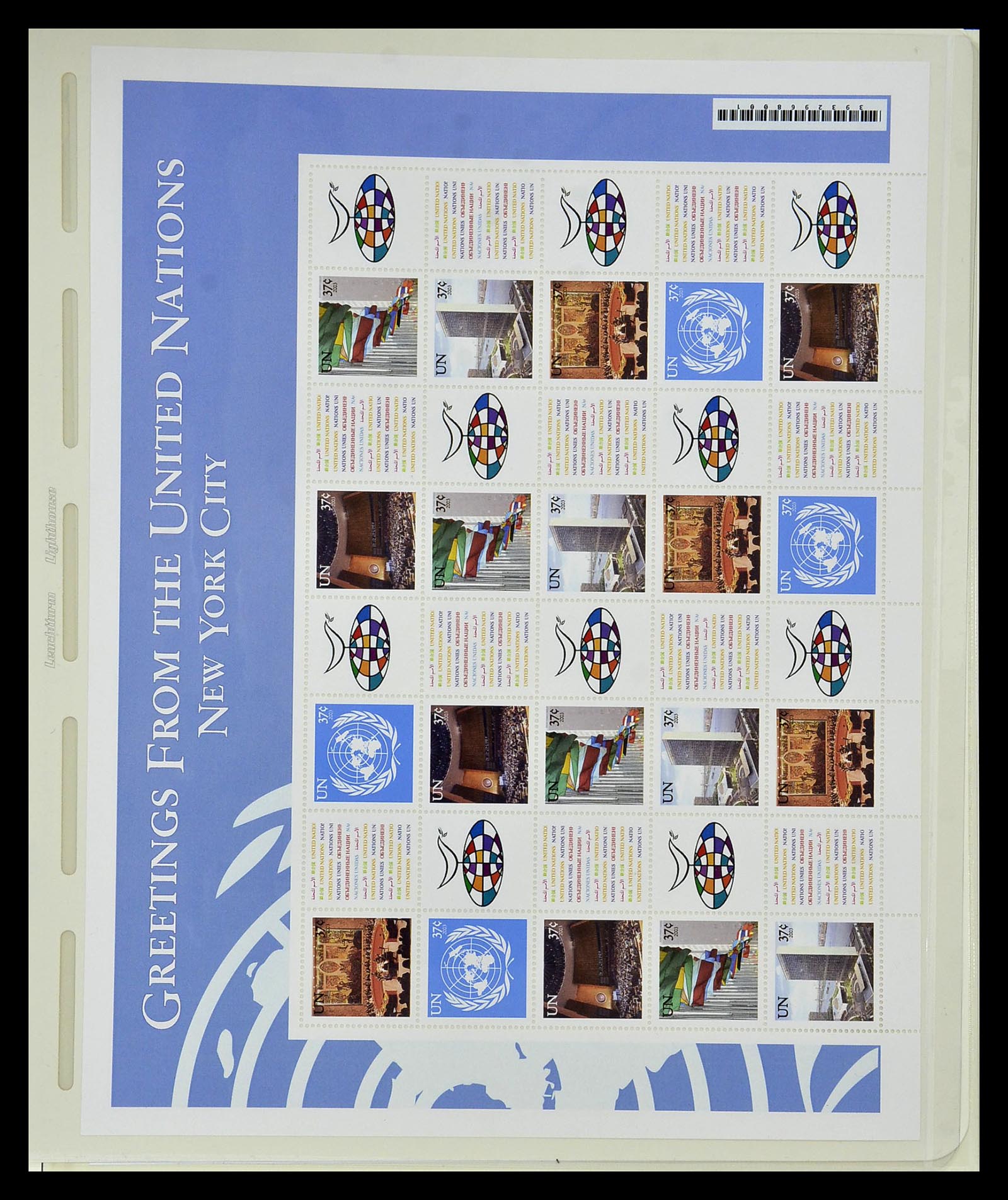 34907 020 - Postzegelverzameling 34907 Verenigde Naties persoonlijke vellen 2006-