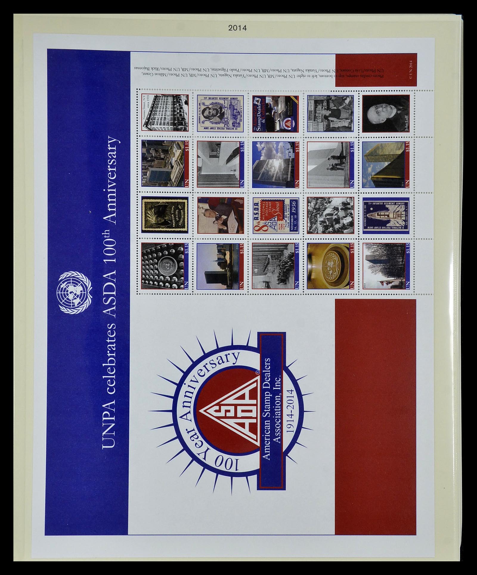 34907 021 - Stamp Collection 34907 United Nations Personal Sheets 2006-2016.