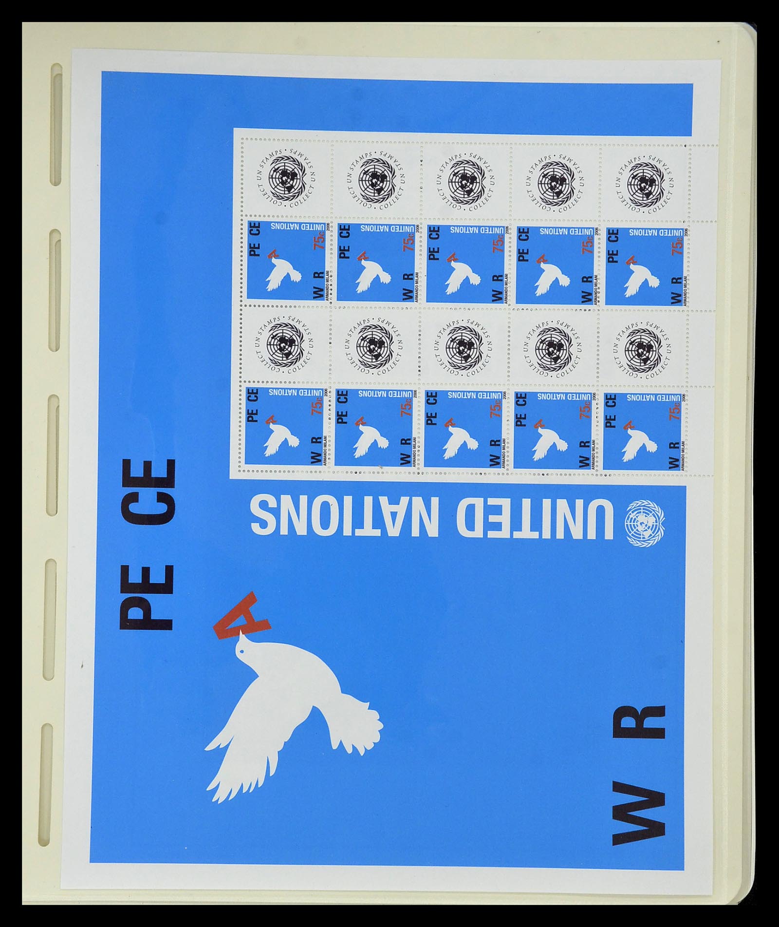 34907 023 - Postzegelverzameling 34907 Verenigde Naties persoonlijke vellen 2006-