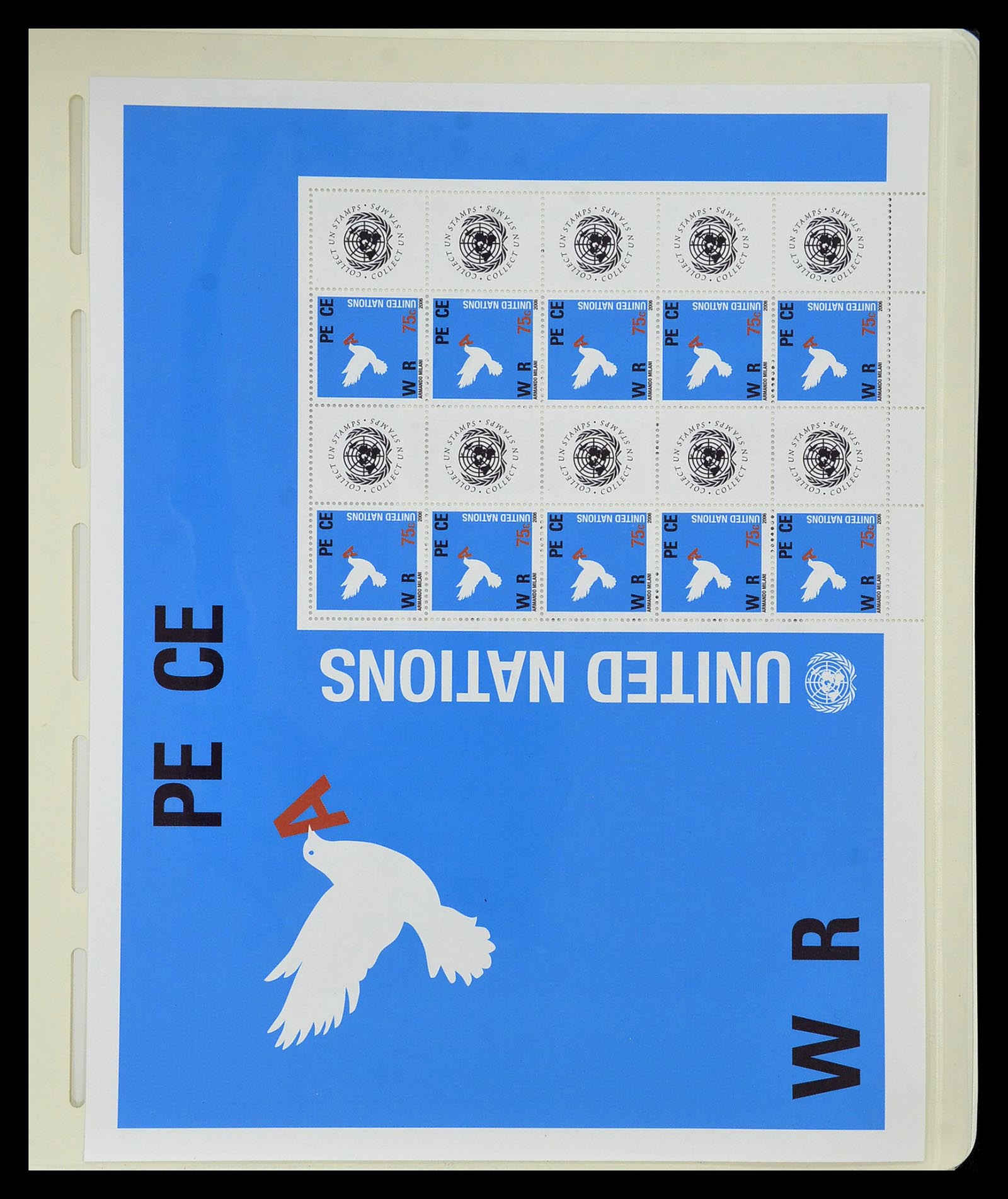 34907 024 - Postzegelverzameling 34907 Verenigde Naties persoonlijke vellen 2006-