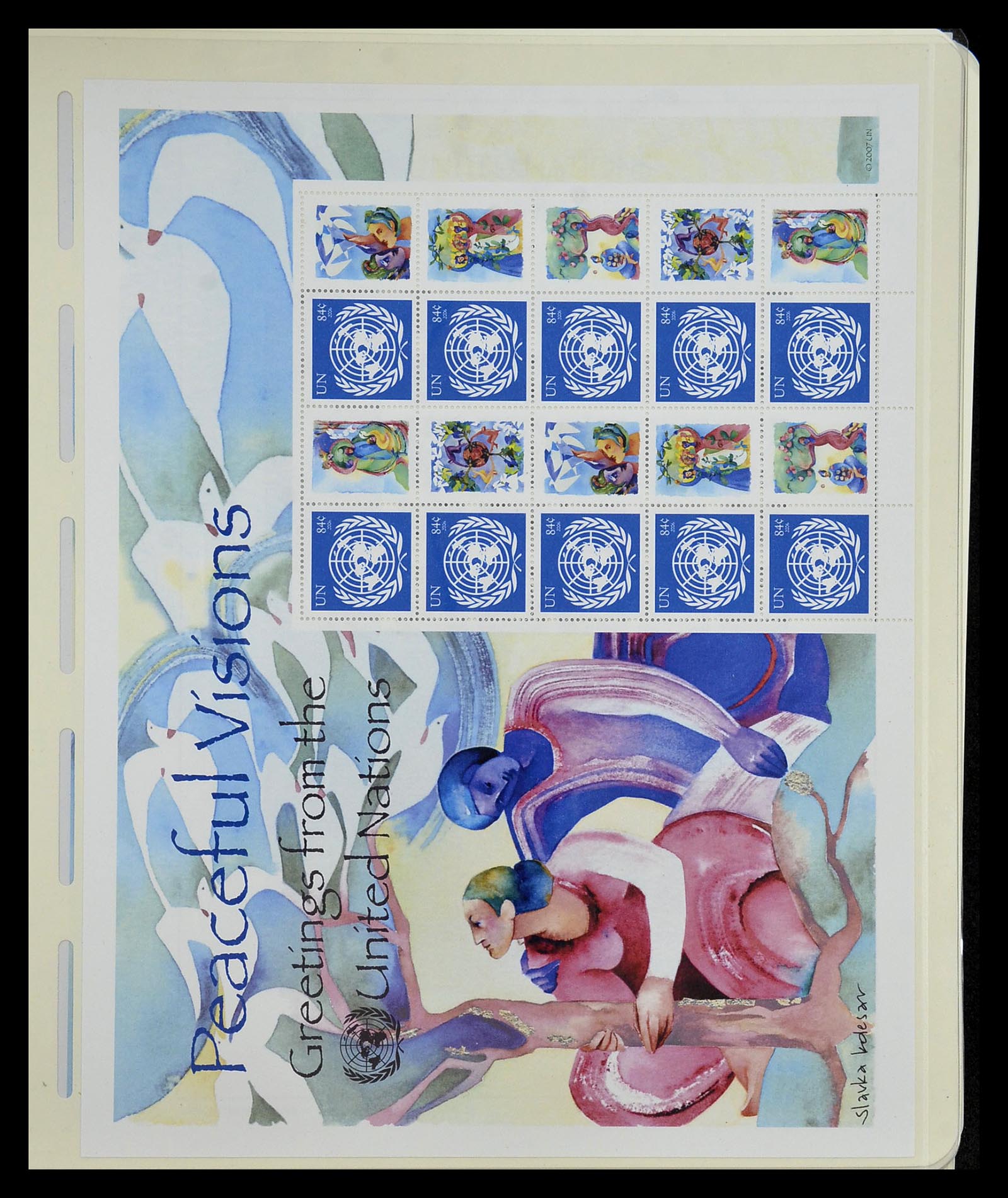 34907 027 - Postzegelverzameling 34907 Verenigde Naties persoonlijke vellen 2006-