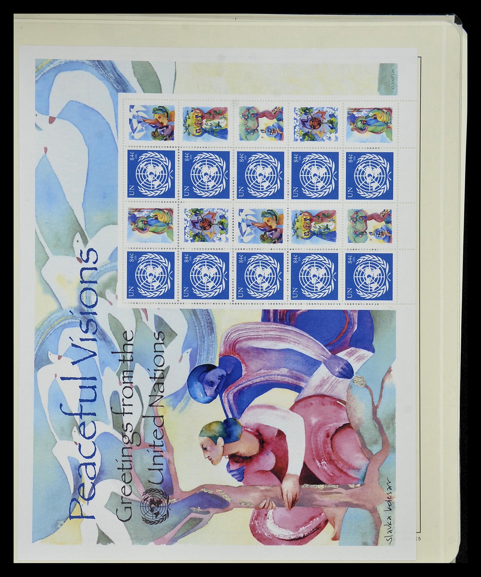 34907 028 - Stamp Collection 34907 United Nations Personal Sheets 2006-2016.