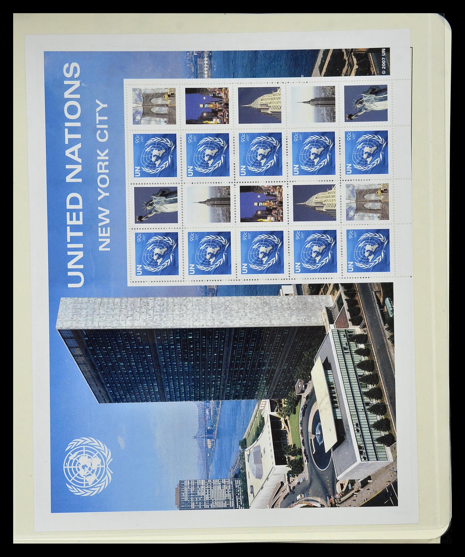 34907 029 - Stamp Collection 34907 United Nations Personal Sheets 2006-2016.