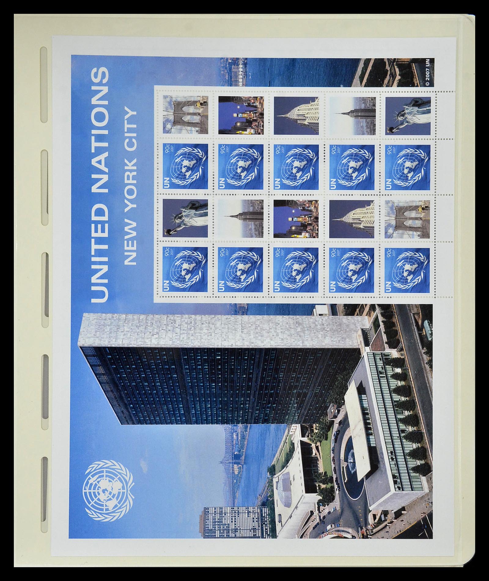 34907 030 - Stamp Collection 34907 United Nations Personal Sheets 2006-2016.
