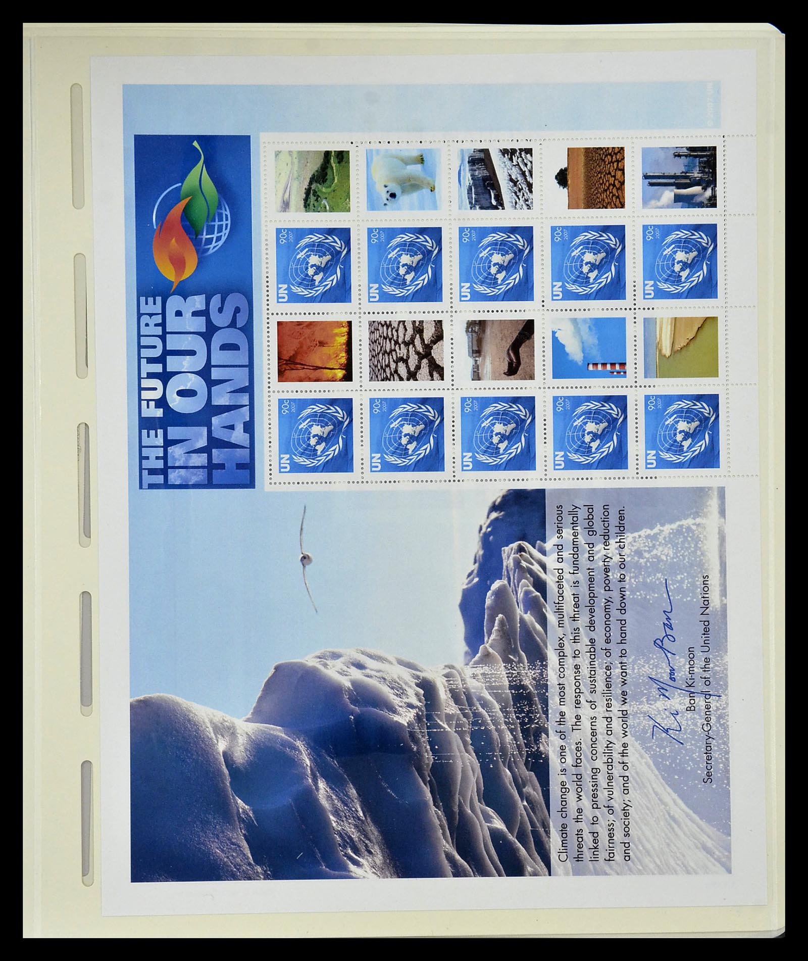 34907 032 - Stamp Collection 34907 United Nations Personal Sheets 2006-2016.