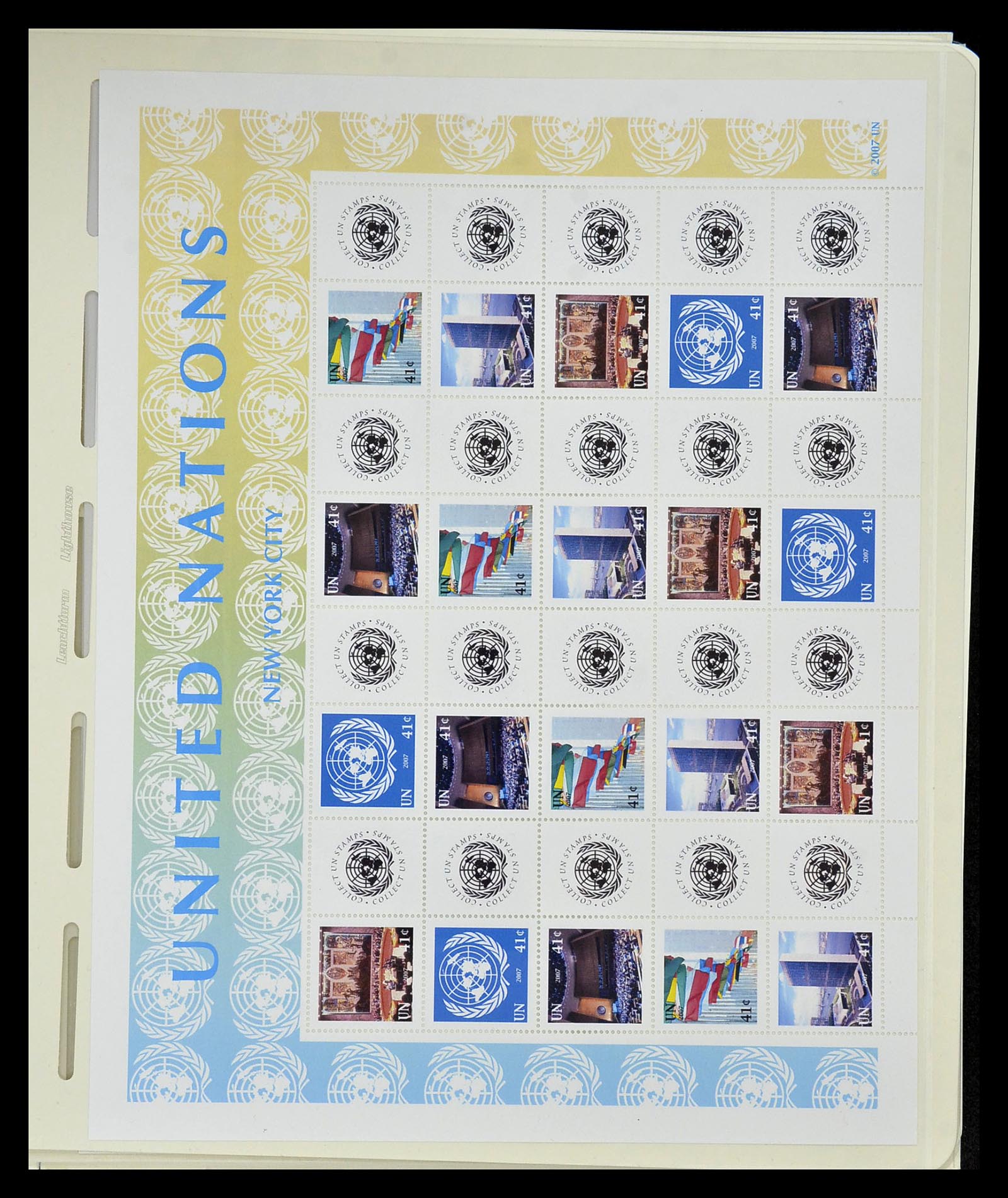 34907 033 - Stamp Collection 34907 United Nations Personal Sheets 2006-2016.