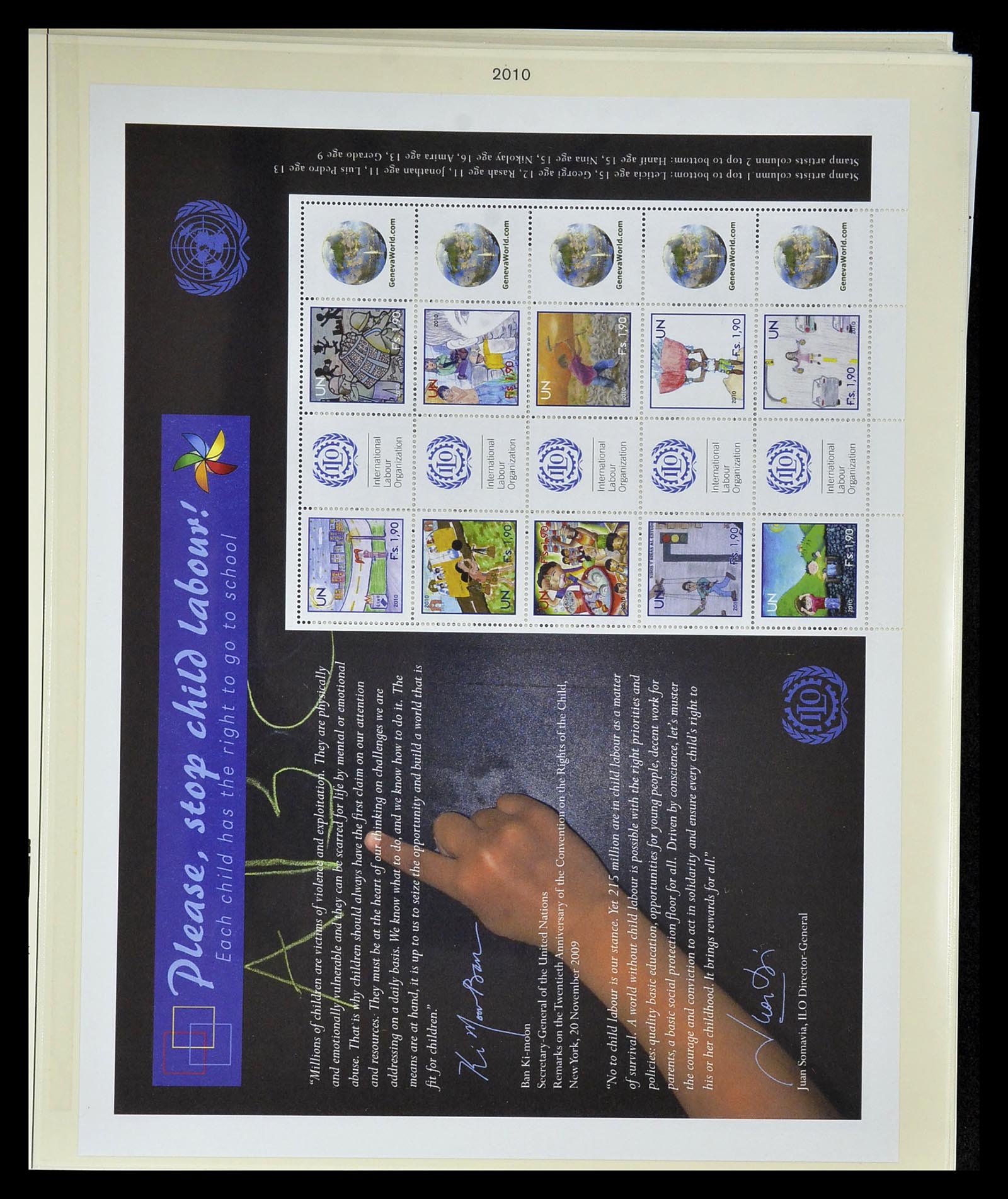 34907 037 - Stamp Collection 34907 United Nations Personal Sheets 2006-2016.
