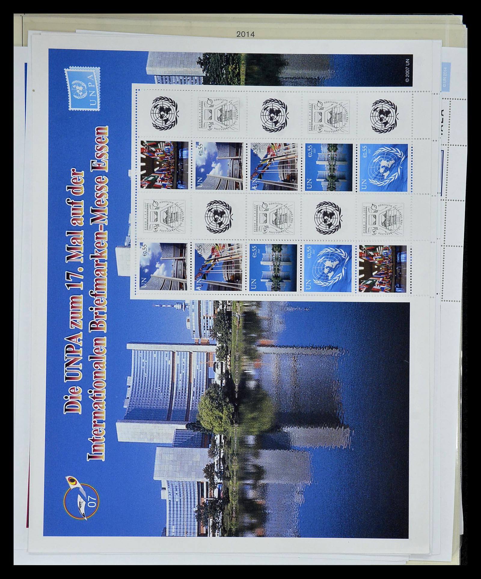 34907 042 - Stamp Collection 34907 United Nations Personal Sheets 2006-2016.