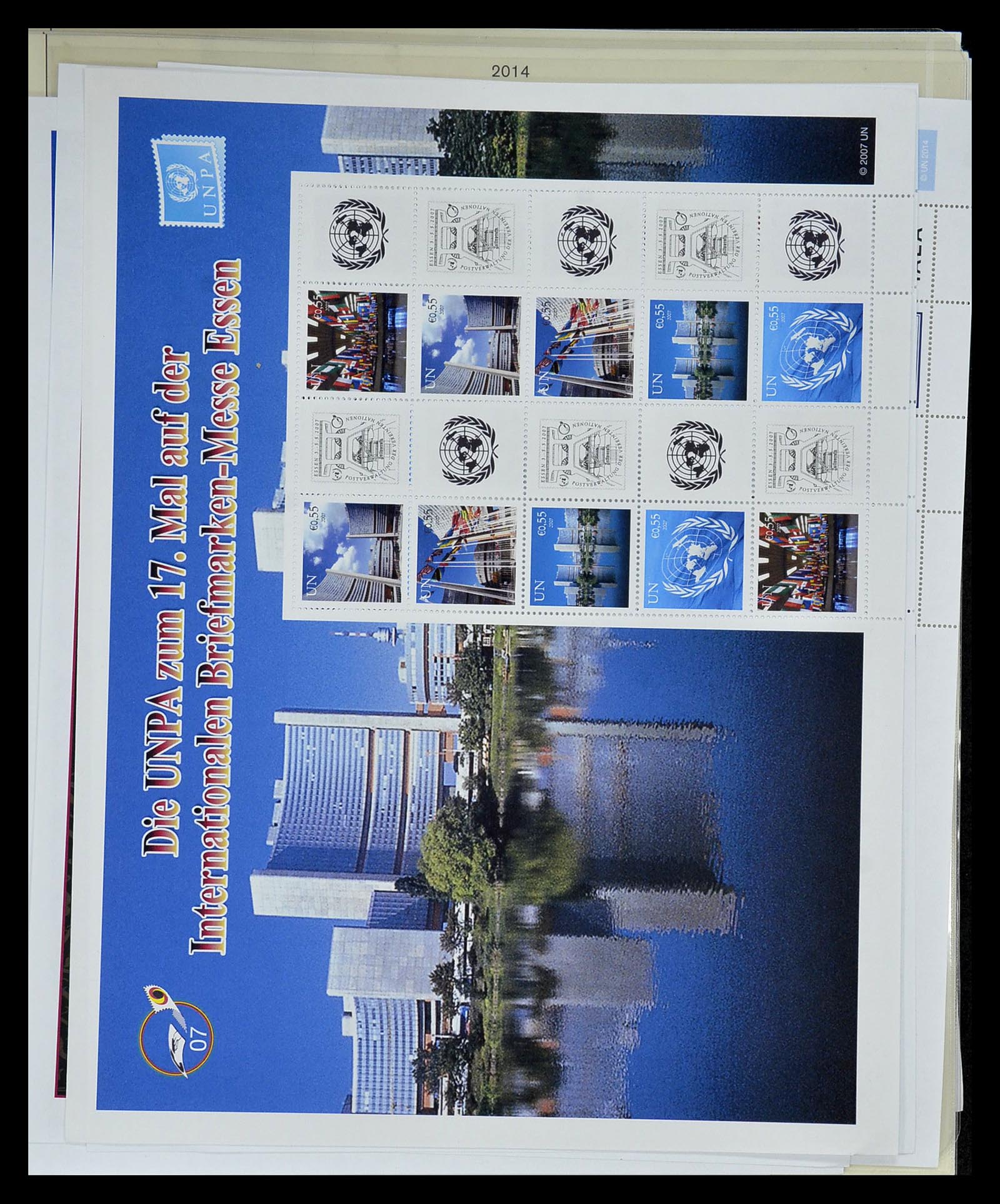 34907 043 - Stamp Collection 34907 United Nations Personal Sheets 2006-2016.