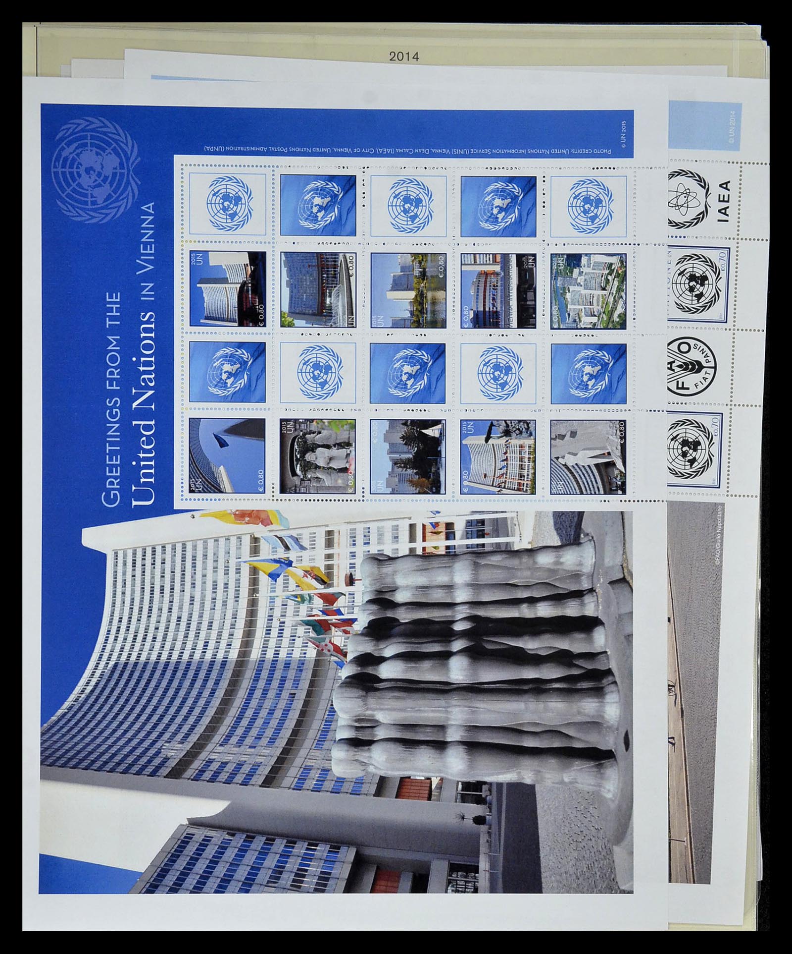 34907 046 - Stamp Collection 34907 United Nations Personal Sheets 2006-2016.