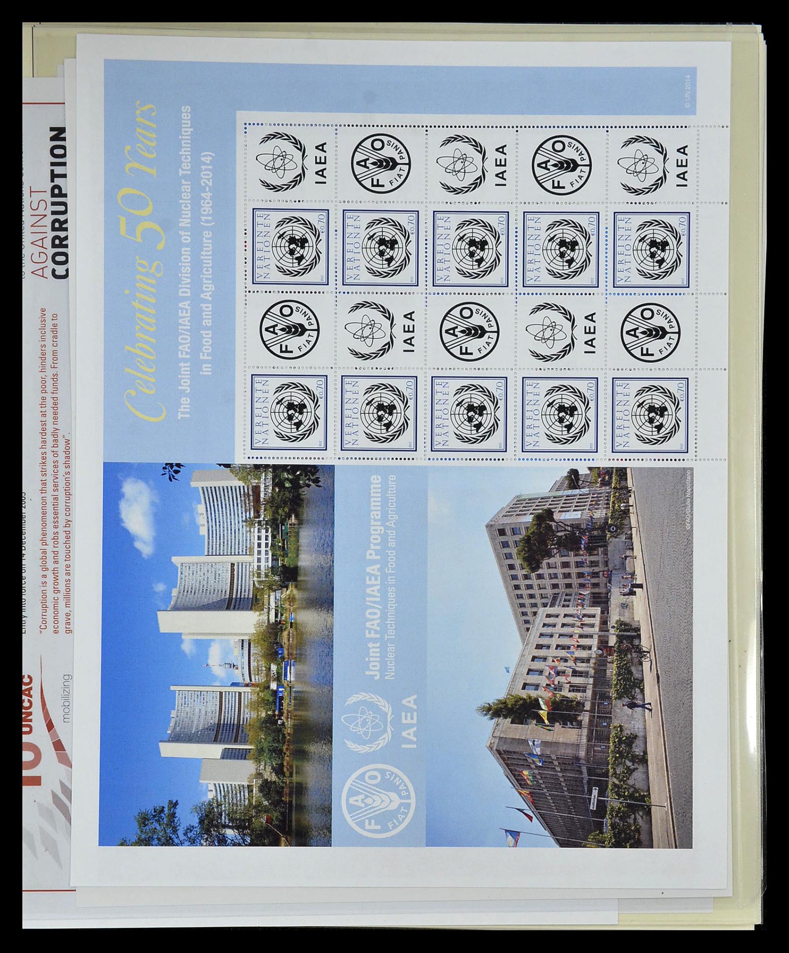 34907 047 - Stamp Collection 34907 United Nations Personal Sheets 2006-2016.