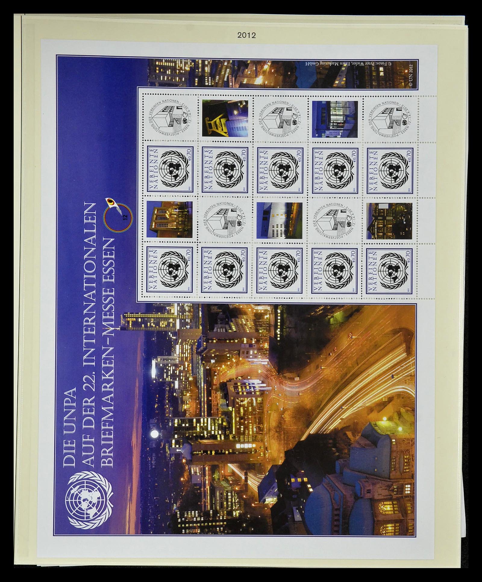 34907 051 - Stamp Collection 34907 United Nations Personal Sheets 2006-2016.