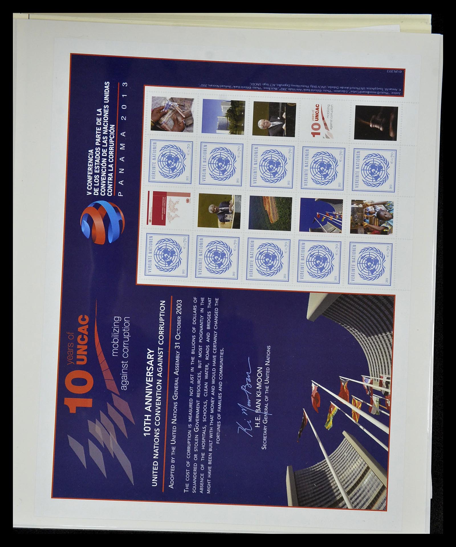 34907 052 - Postzegelverzameling 34907 Verenigde Naties persoonlijke vellen 2006-