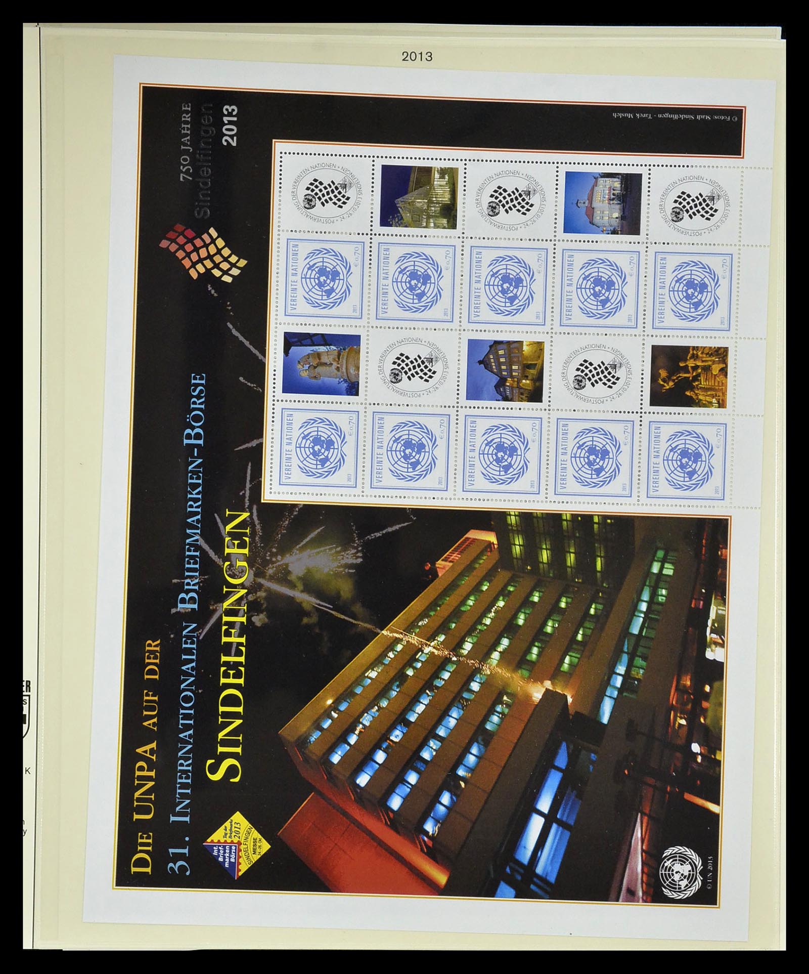 34907 053 - Stamp Collection 34907 United Nations Personal Sheets 2006-2016.