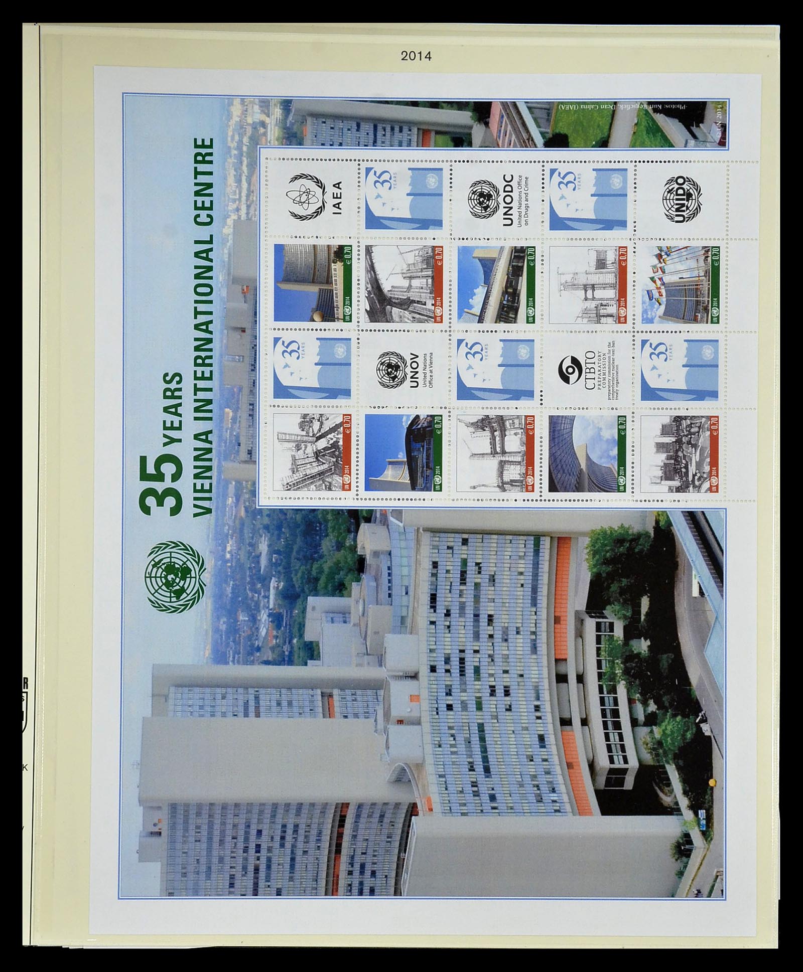 34907 054 - Stamp Collection 34907 United Nations Personal Sheets 2006-2016.