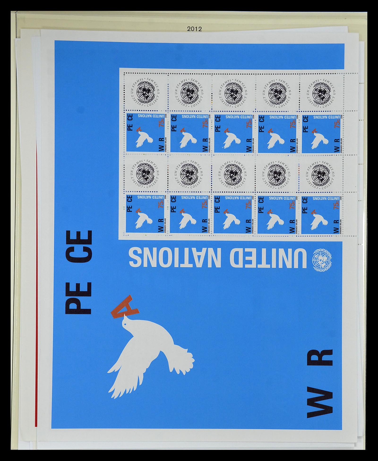 34907 055 - Postzegelverzameling 34907 Verenigde Naties persoonlijke vellen 2006-