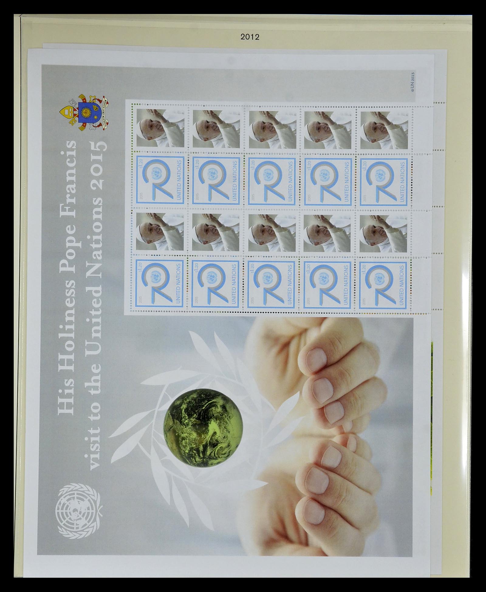 34907 065 - Stamp Collection 34907 United Nations Personal Sheets 2006-2016.