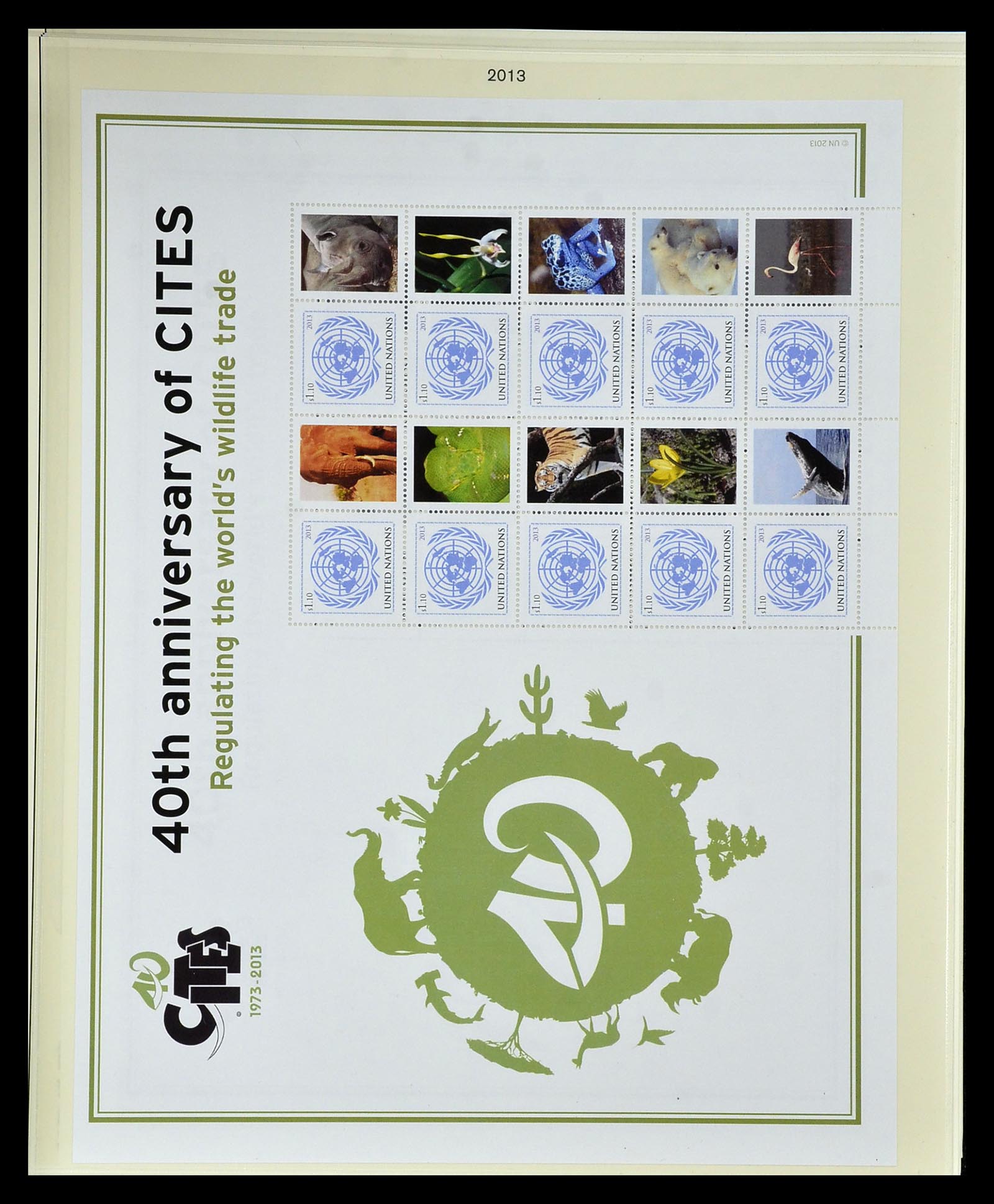 34907 072 - Stamp Collection 34907 United Nations Personal Sheets 2006-2016.