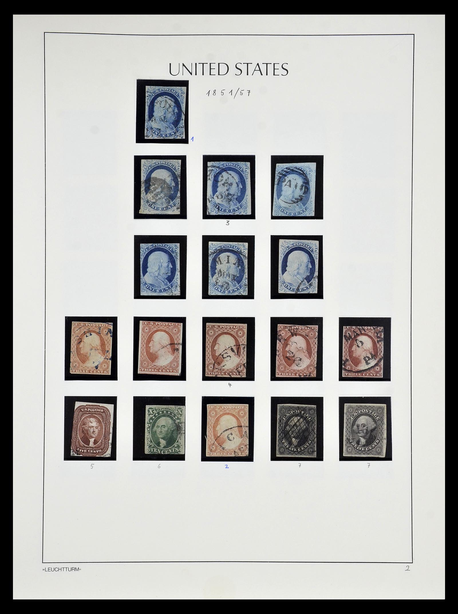 34910 001 - Postzegelverzameling 34910 USA 1851-1934.