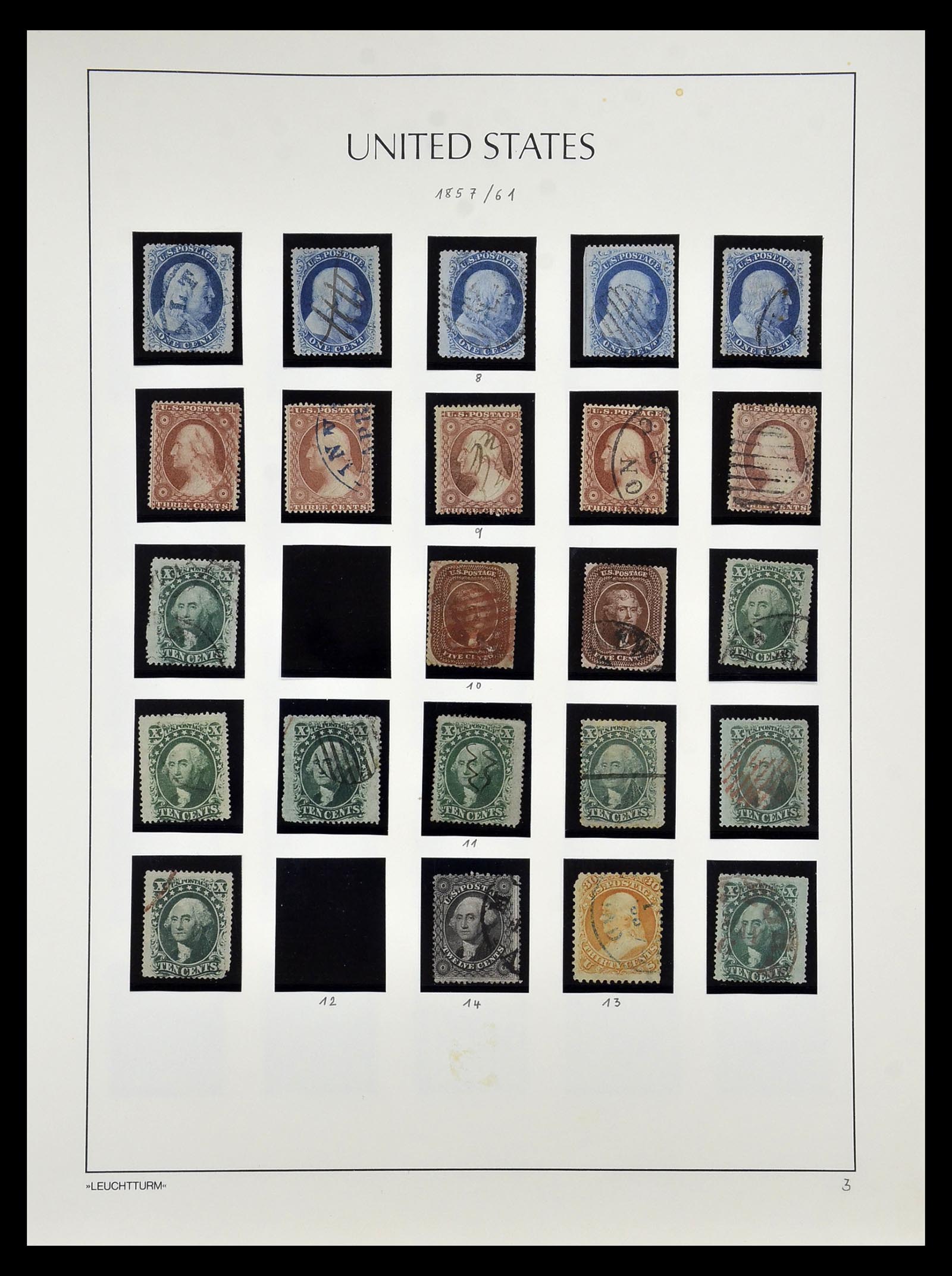 34910 002 - Postzegelverzameling 34910 USA 1851-1934.
