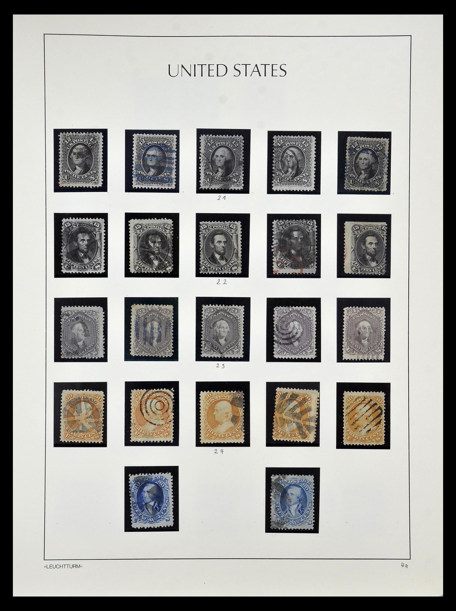 34910 004 - Postzegelverzameling 34910 USA 1851-1934.