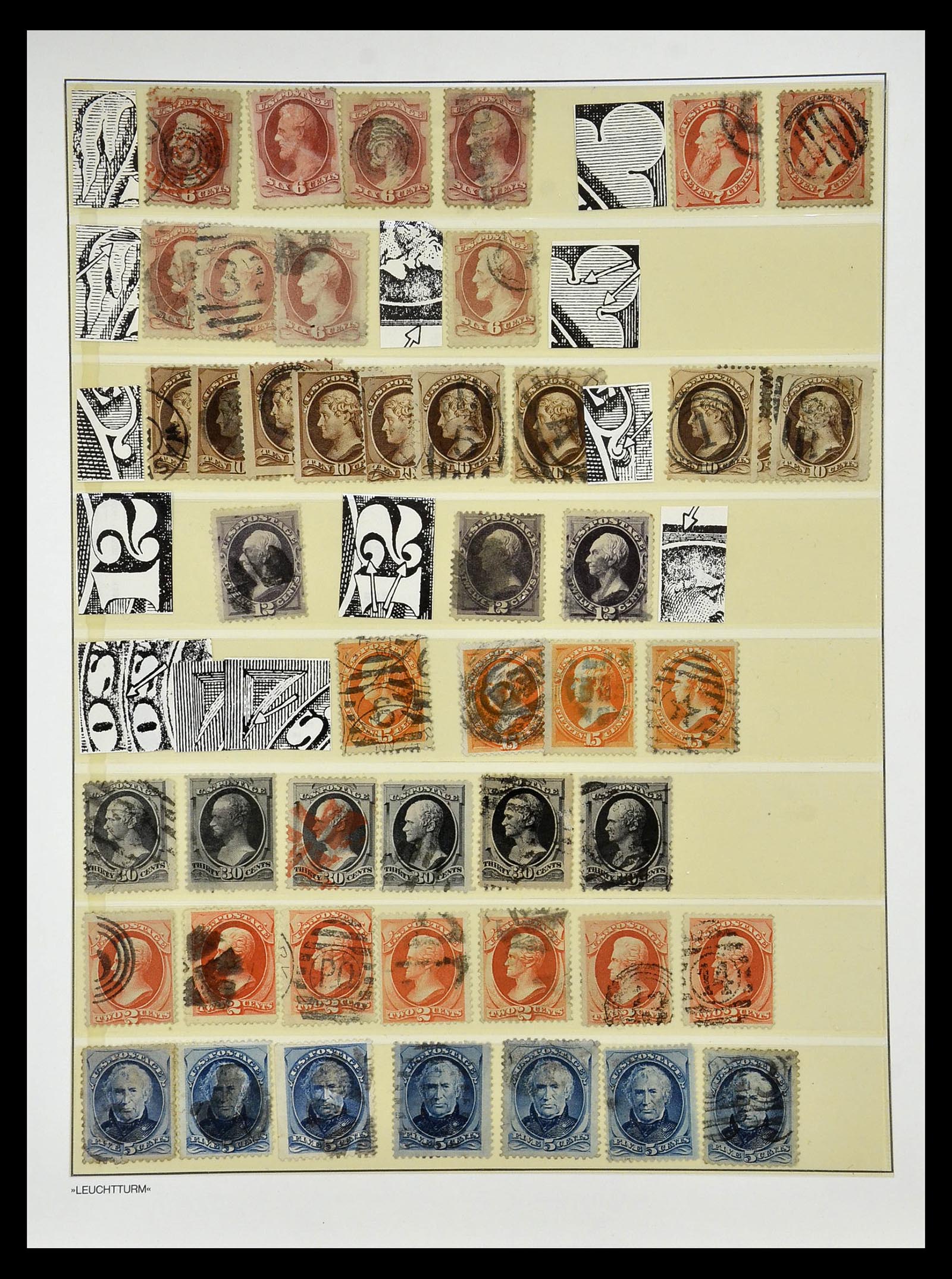 34910 013 - Postzegelverzameling 34910 USA 1851-1934.