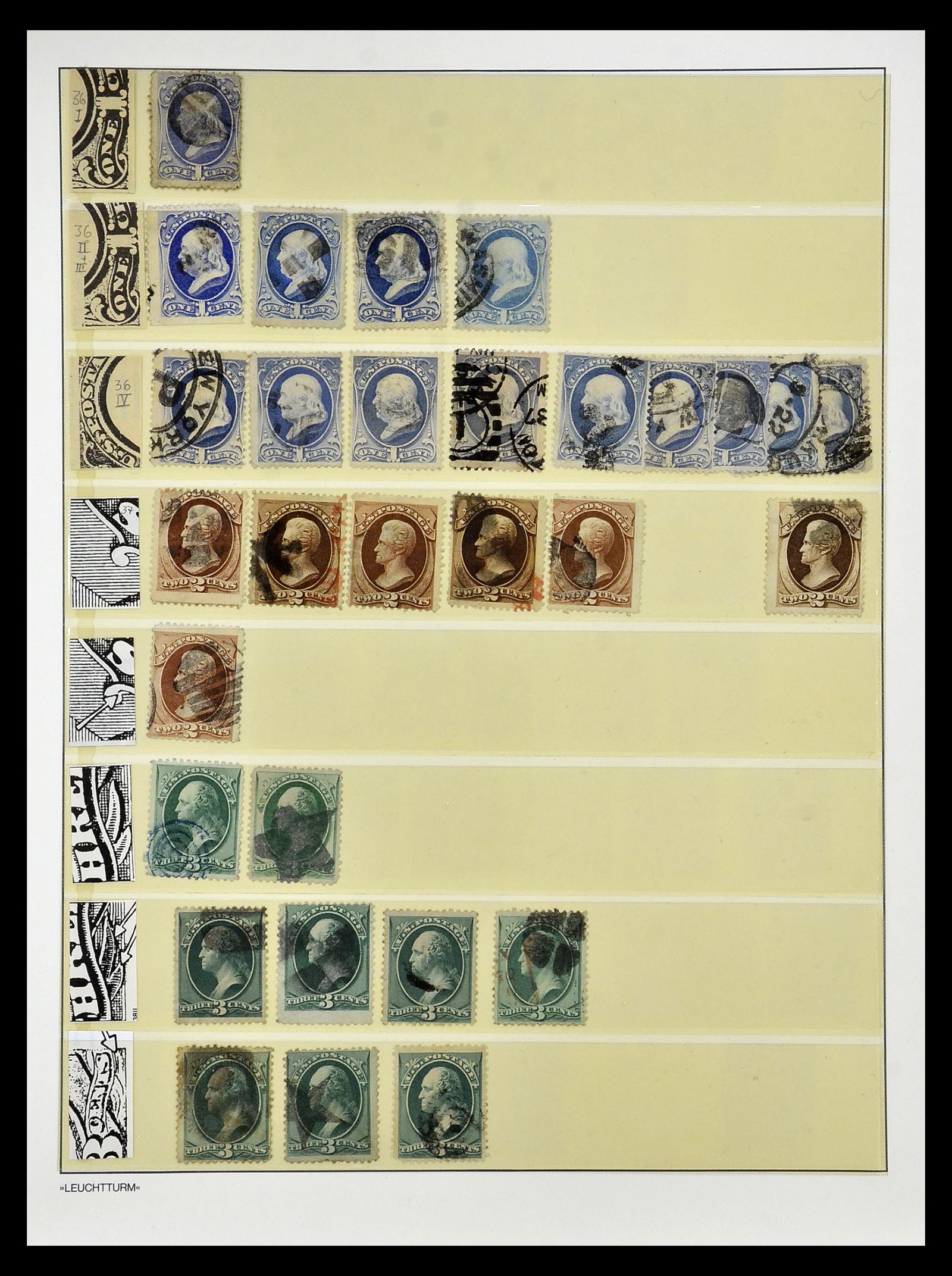 34910 014 - Postzegelverzameling 34910 USA 1851-1934.