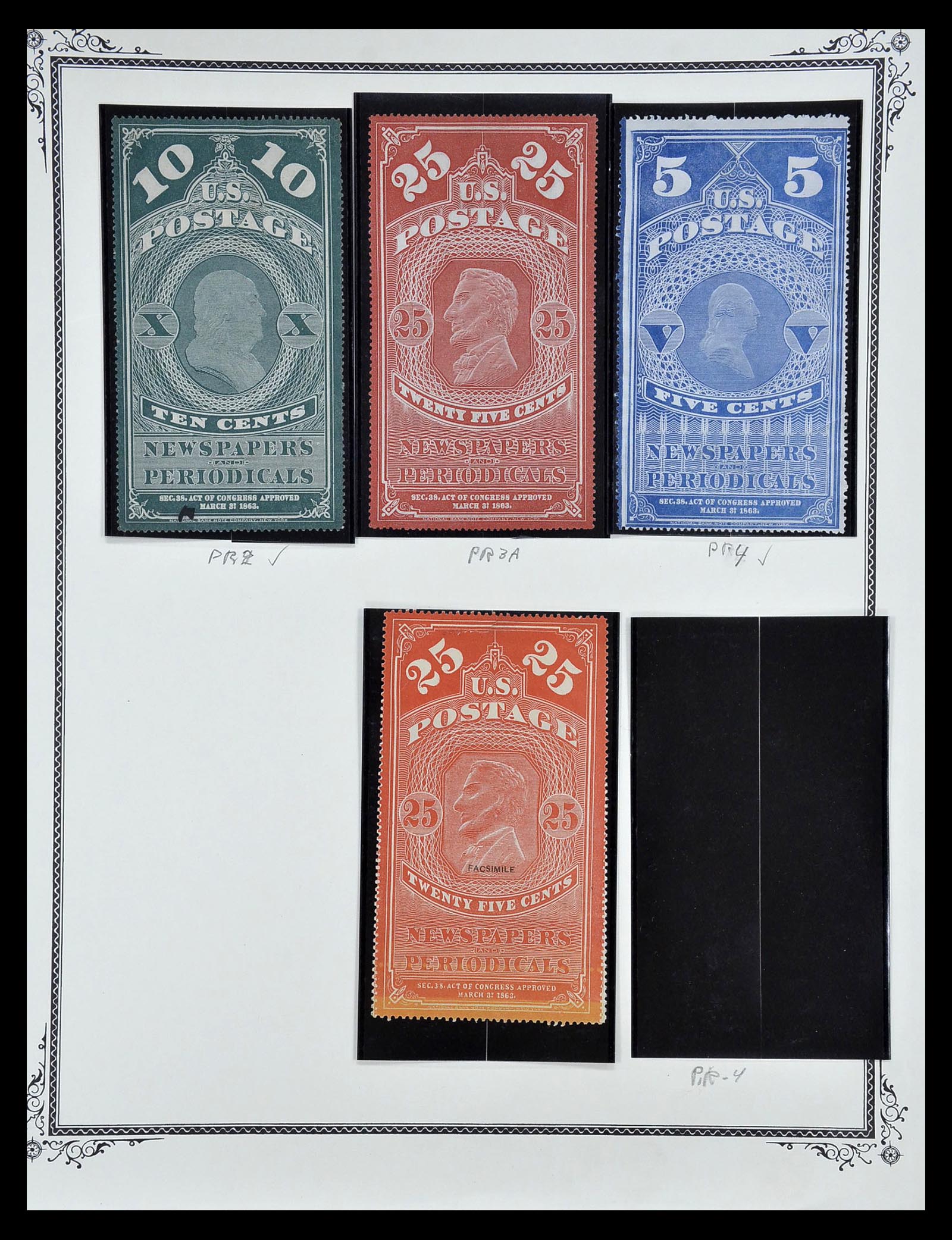 34910 090 - Stamp Collection 34910 USA 1851-1934.