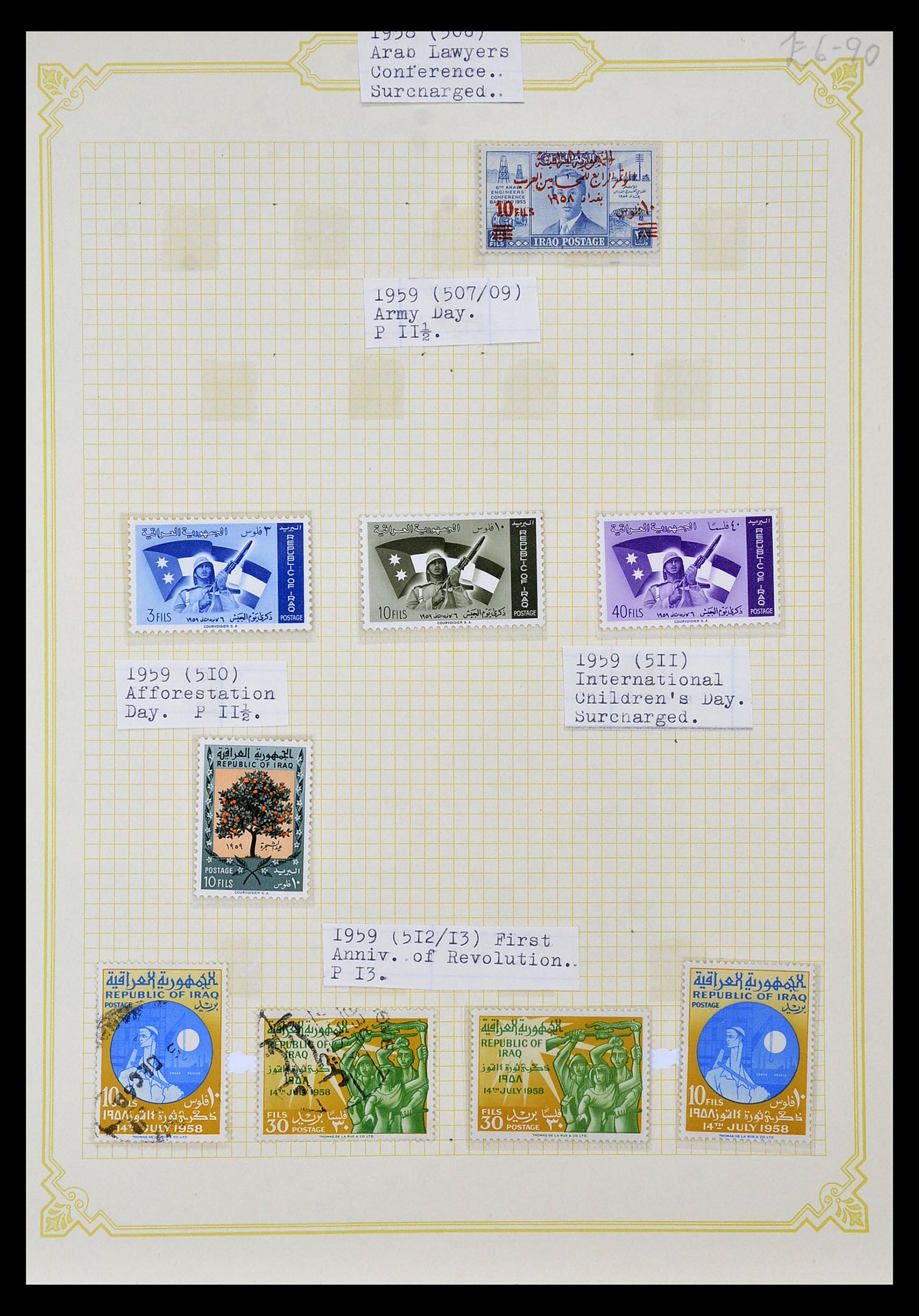 34911 048 - Postzegelverzameling 34911 Irak 1918-1977.