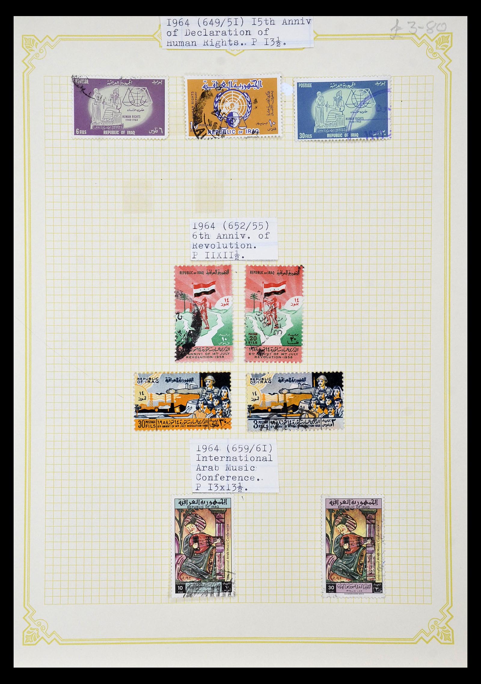 34911 061 - Postzegelverzameling 34911 Irak 1918-1977.