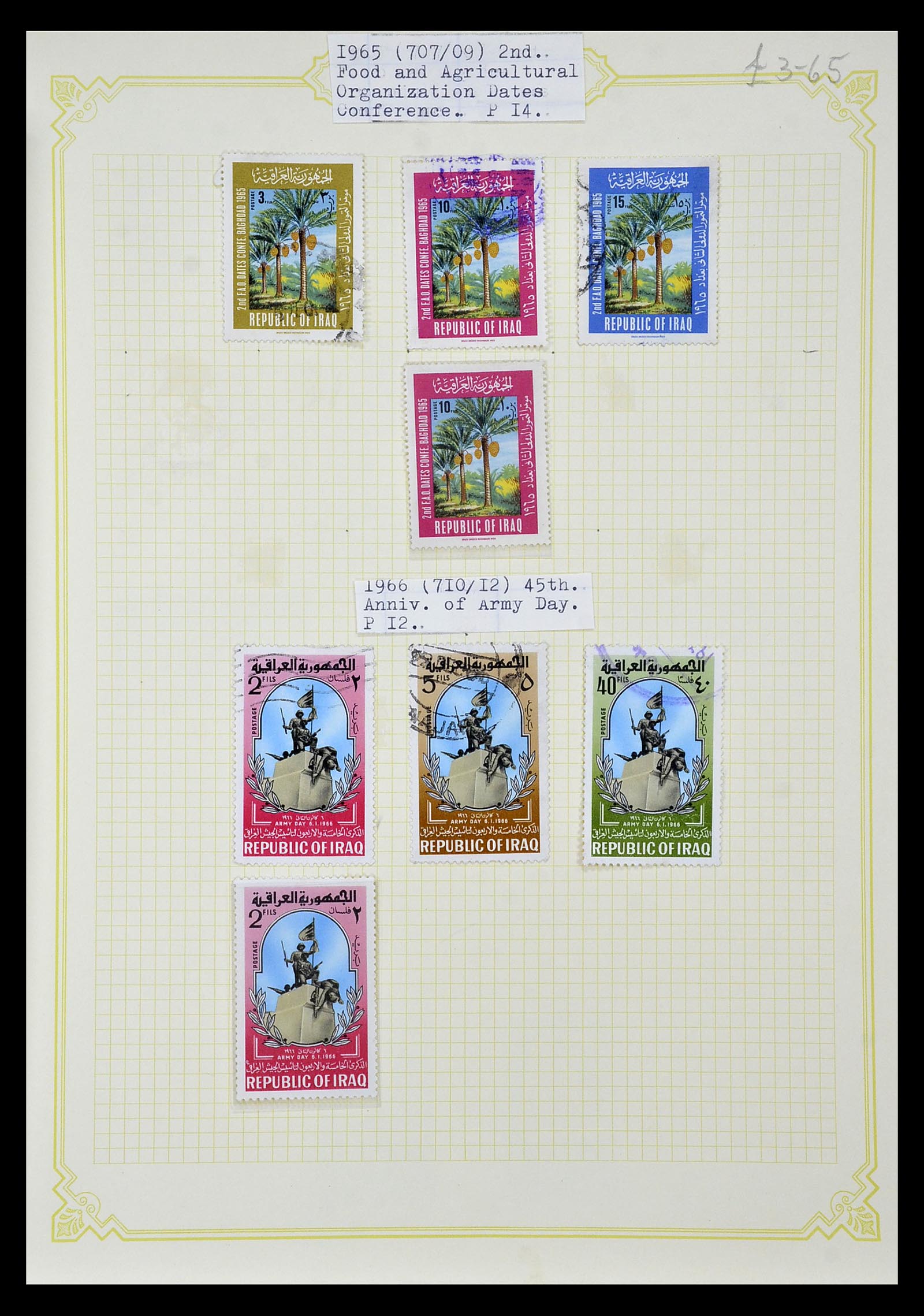 34911 067 - Postzegelverzameling 34911 Irak 1918-1977.