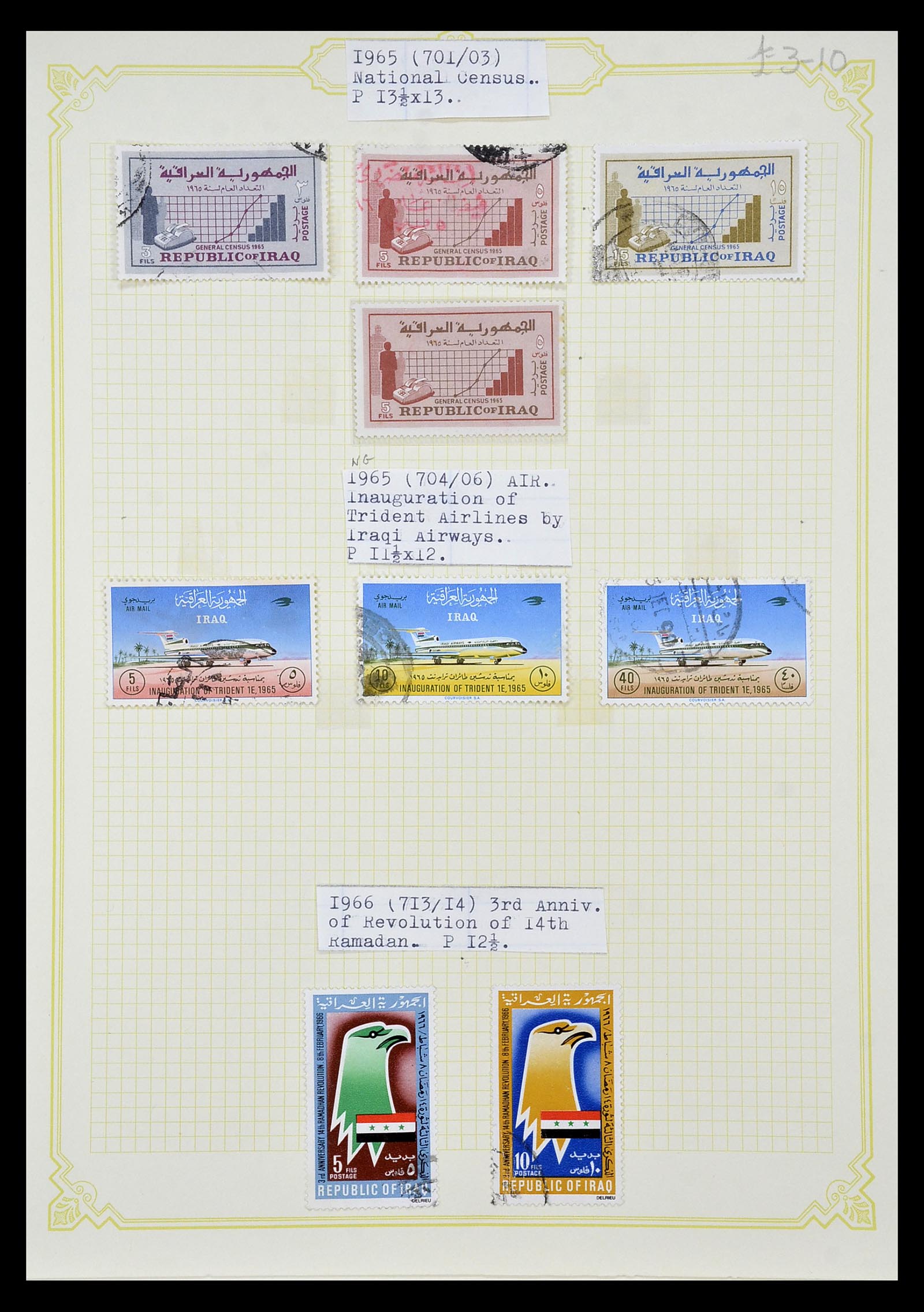34911 068 - Postzegelverzameling 34911 Irak 1918-1977.