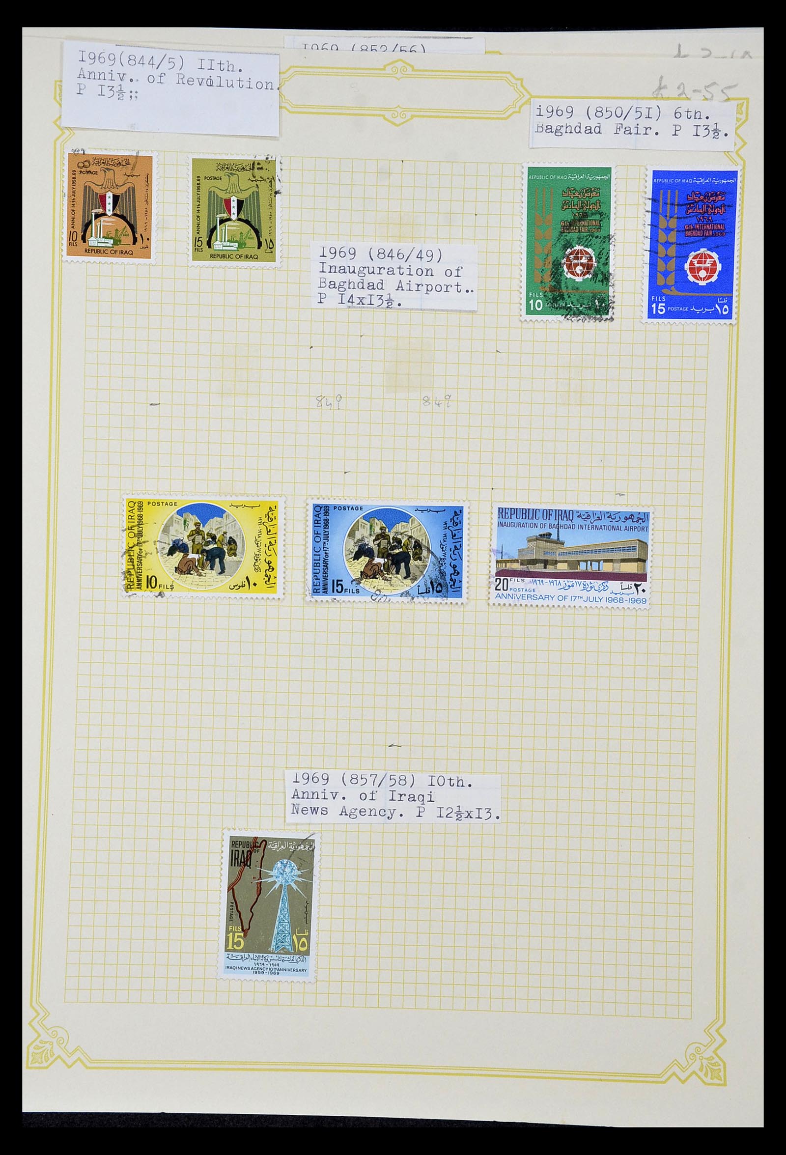 34911 081 - Postzegelverzameling 34911 Irak 1918-1977.