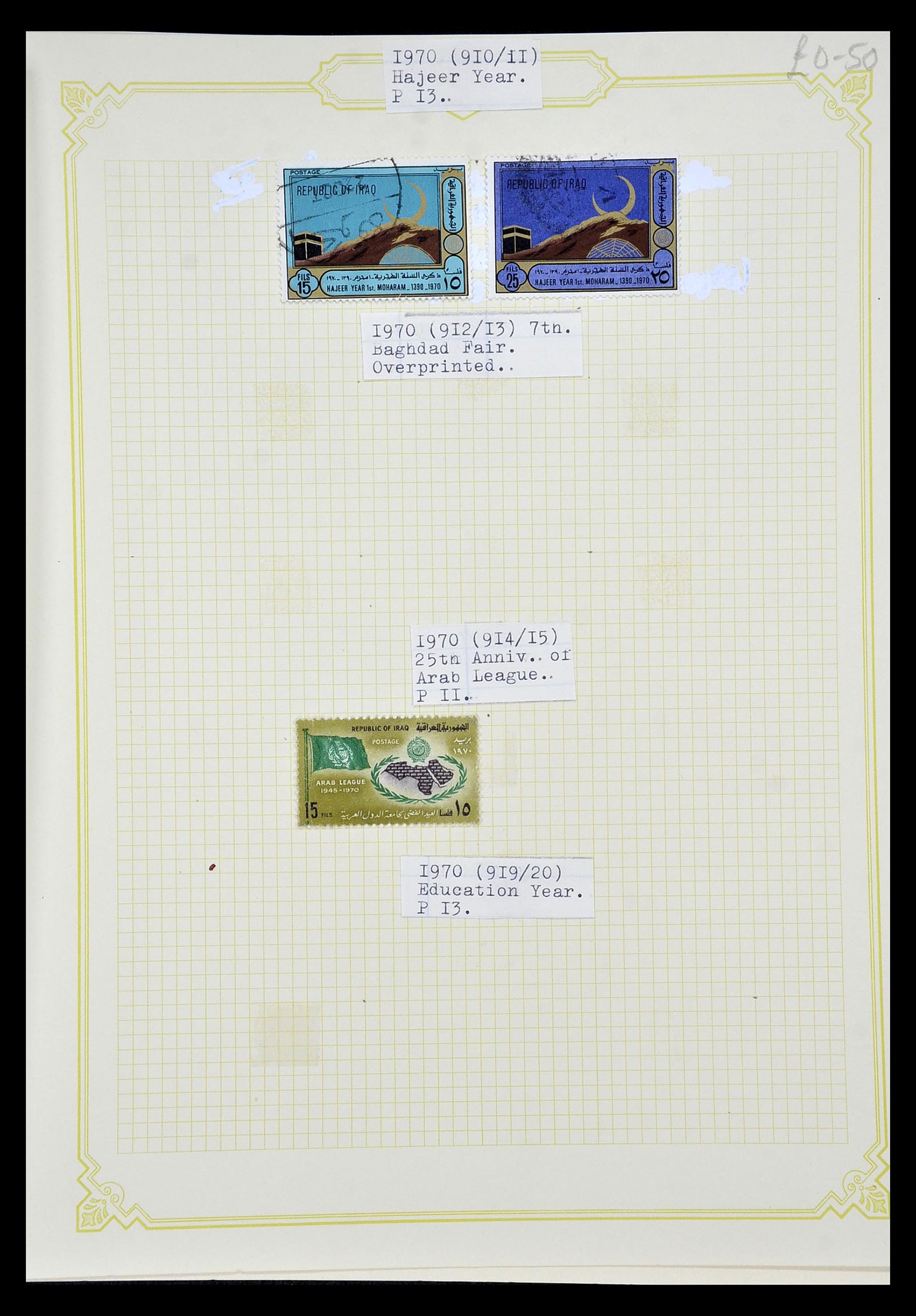 34911 087 - Postzegelverzameling 34911 Irak 1918-1977.