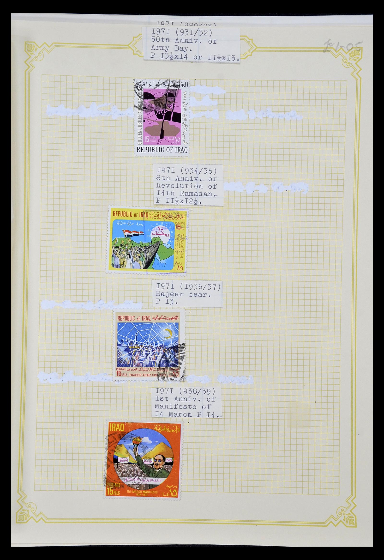 34911 091 - Postzegelverzameling 34911 Irak 1918-1977.