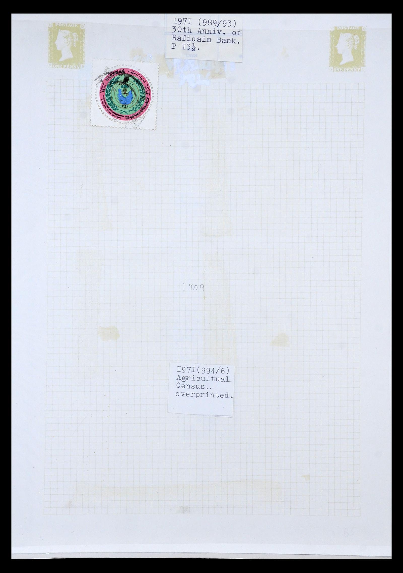 34911 097 - Postzegelverzameling 34911 Irak 1918-1977.