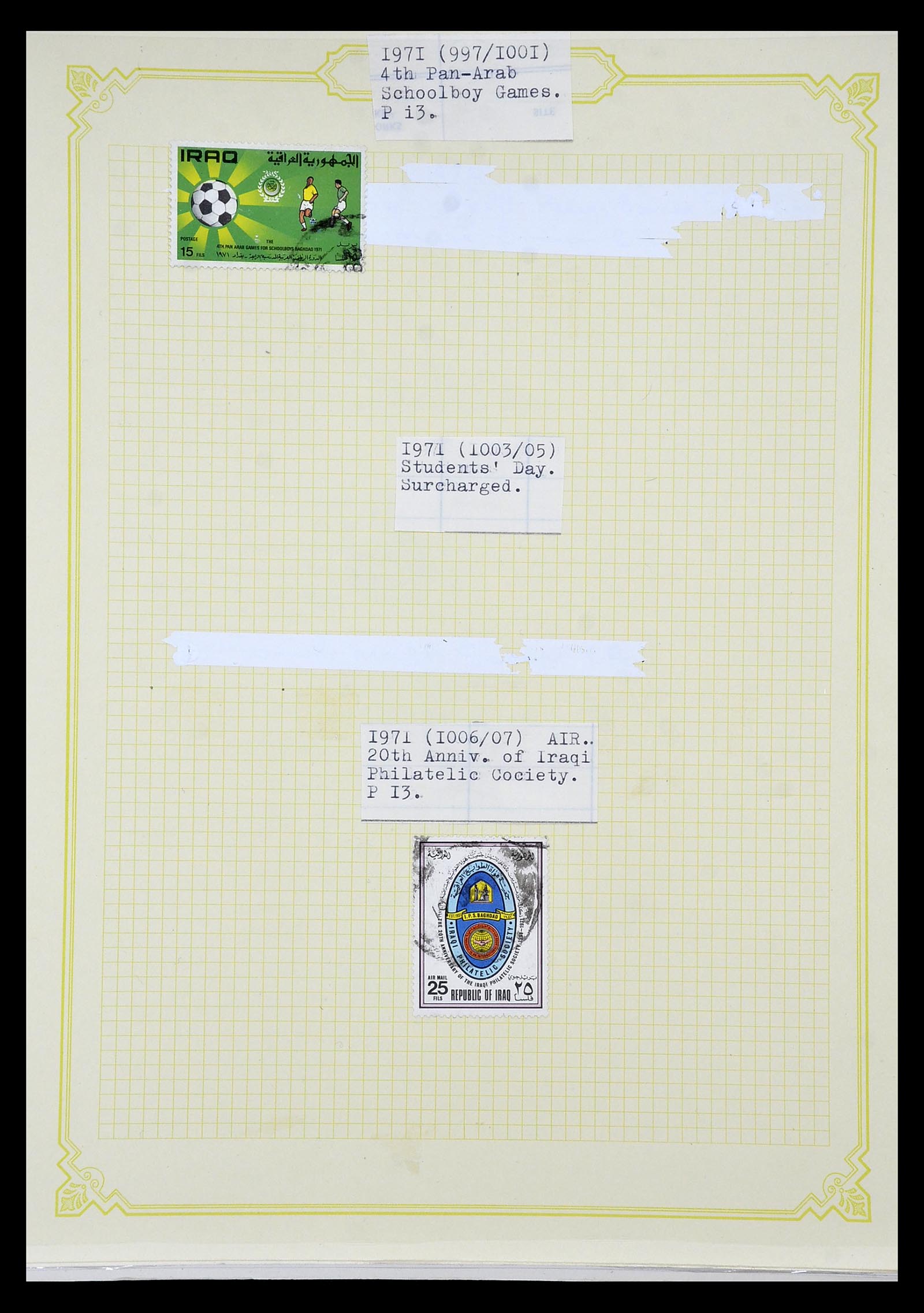 34911 098 - Postzegelverzameling 34911 Irak 1918-1977.