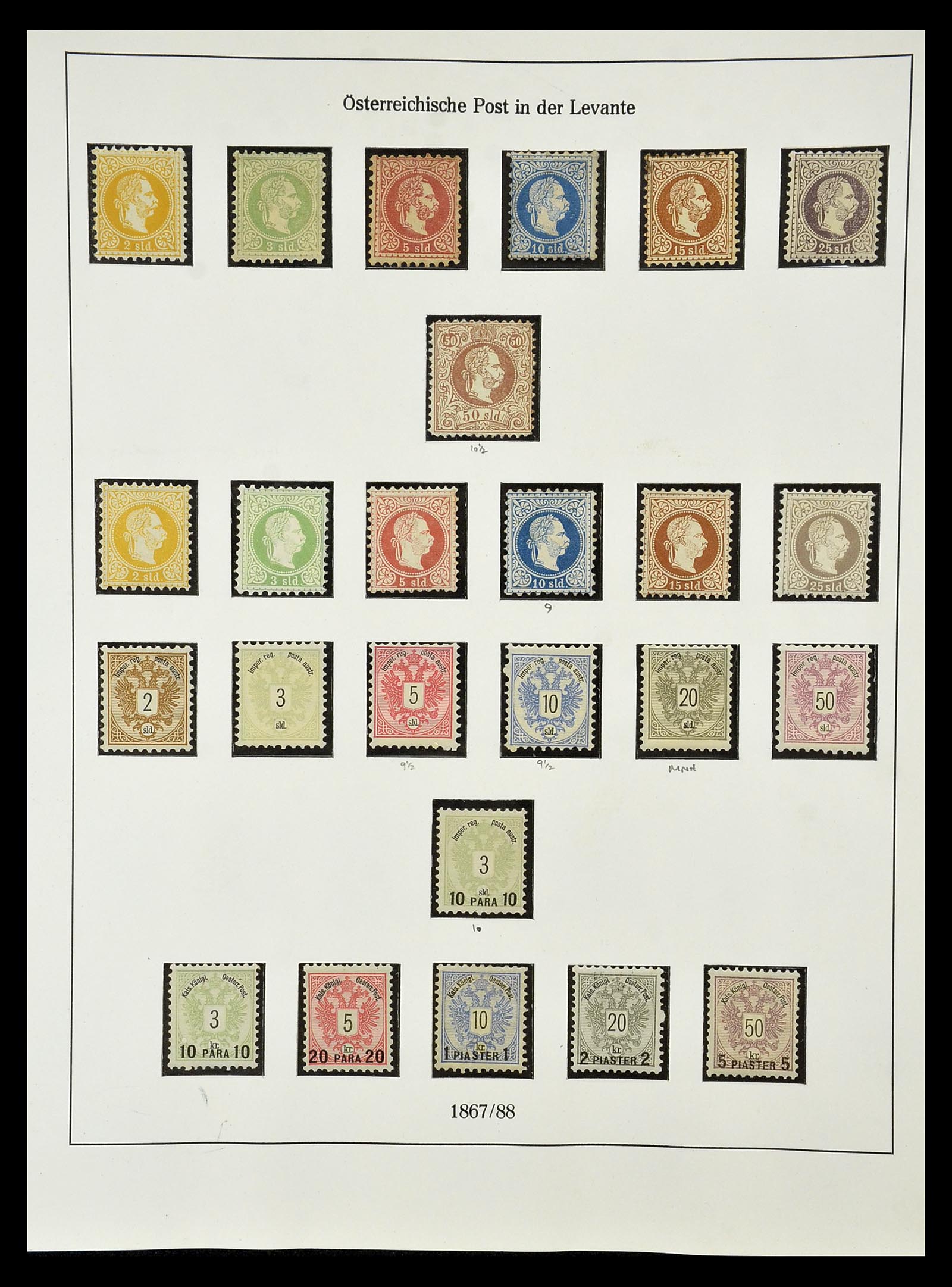 34912 001 - Postzegelverzameling 34912 Oostenrijkse gebieden 1867-1914.