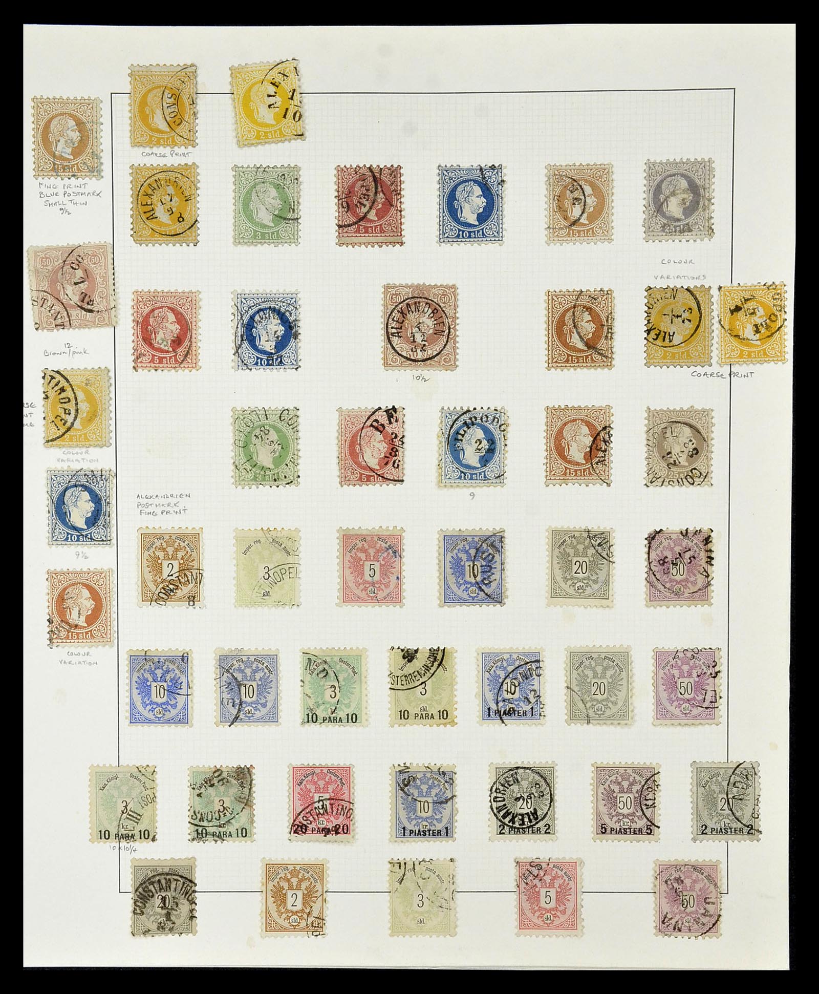34912 002 - Postzegelverzameling 34912 Oostenrijkse gebieden 1867-1914.